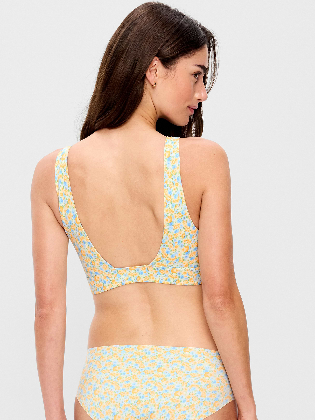 No-Show Bralette - Yellow Floral