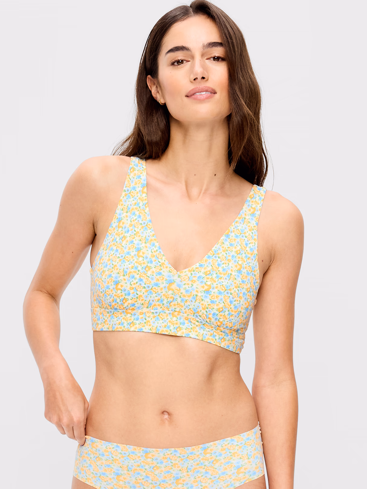 No-Show Bralette - Yellow Floral