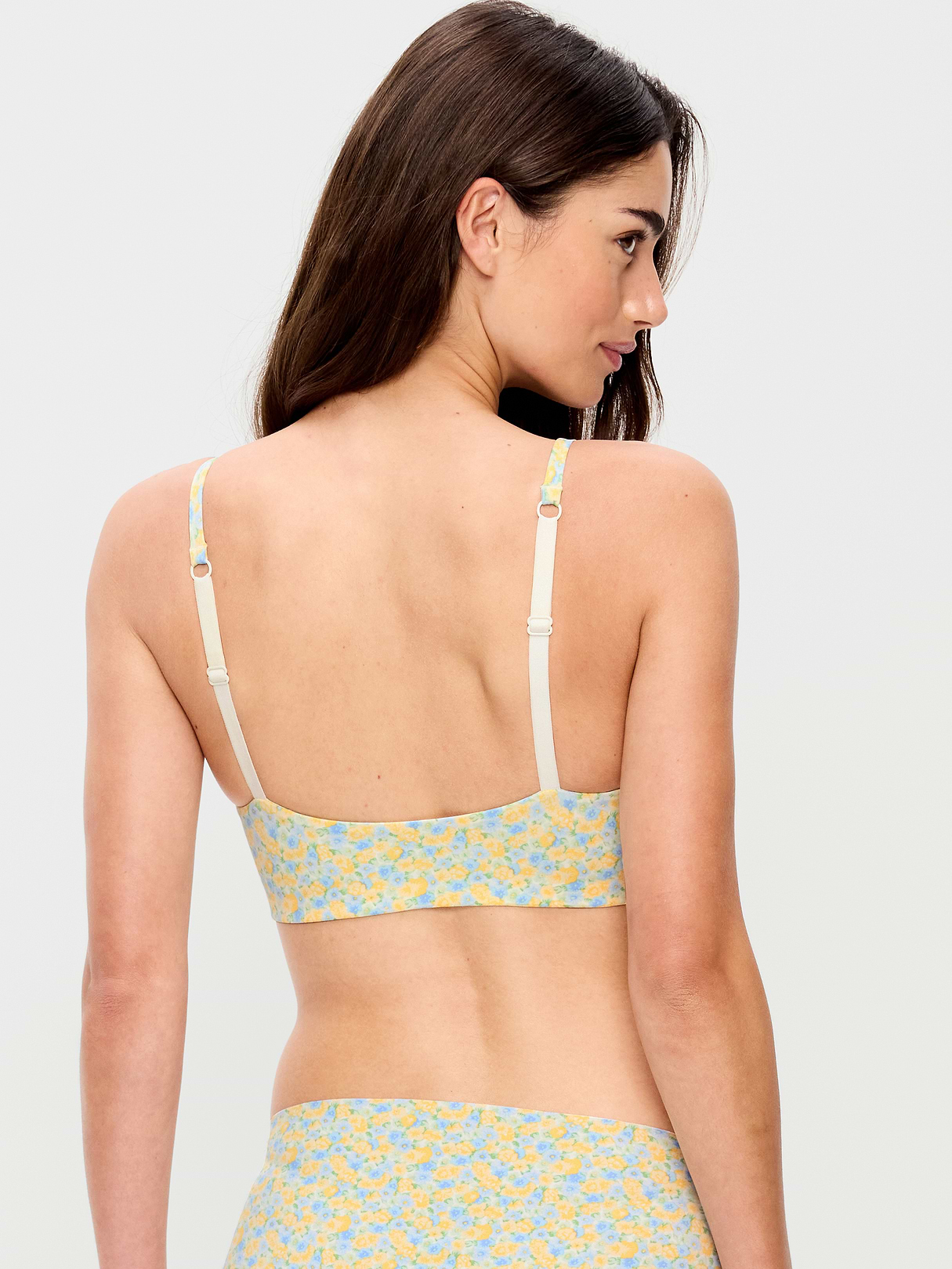 No-Show Bralette - Yellow Floral