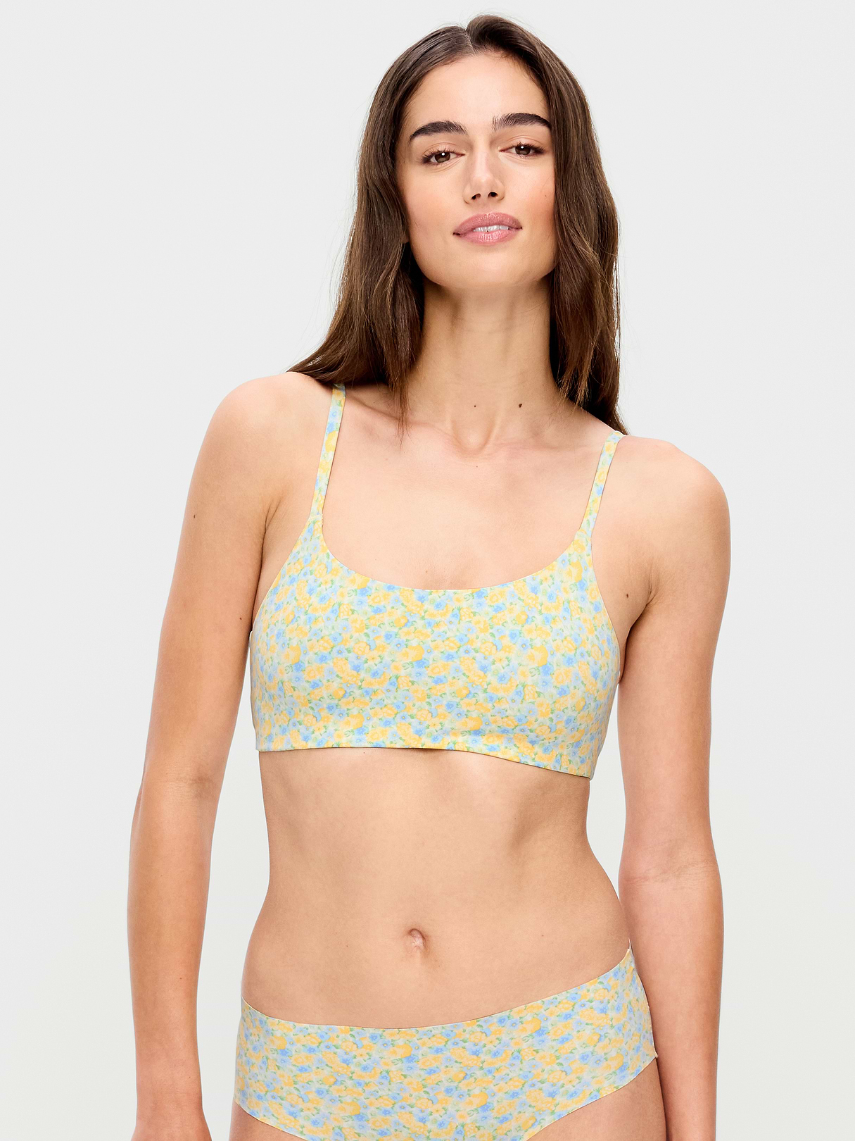 No-Show Bralette - Yellow Floral