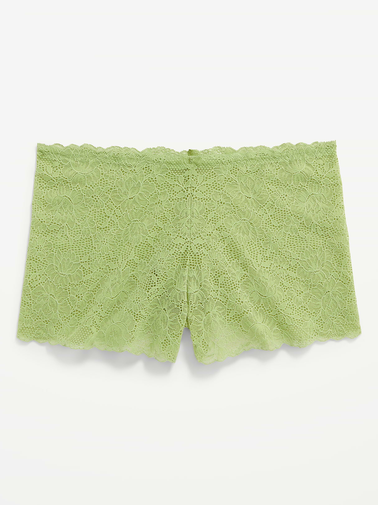 Lace Boyshort Underwear - Dandelion Leaf