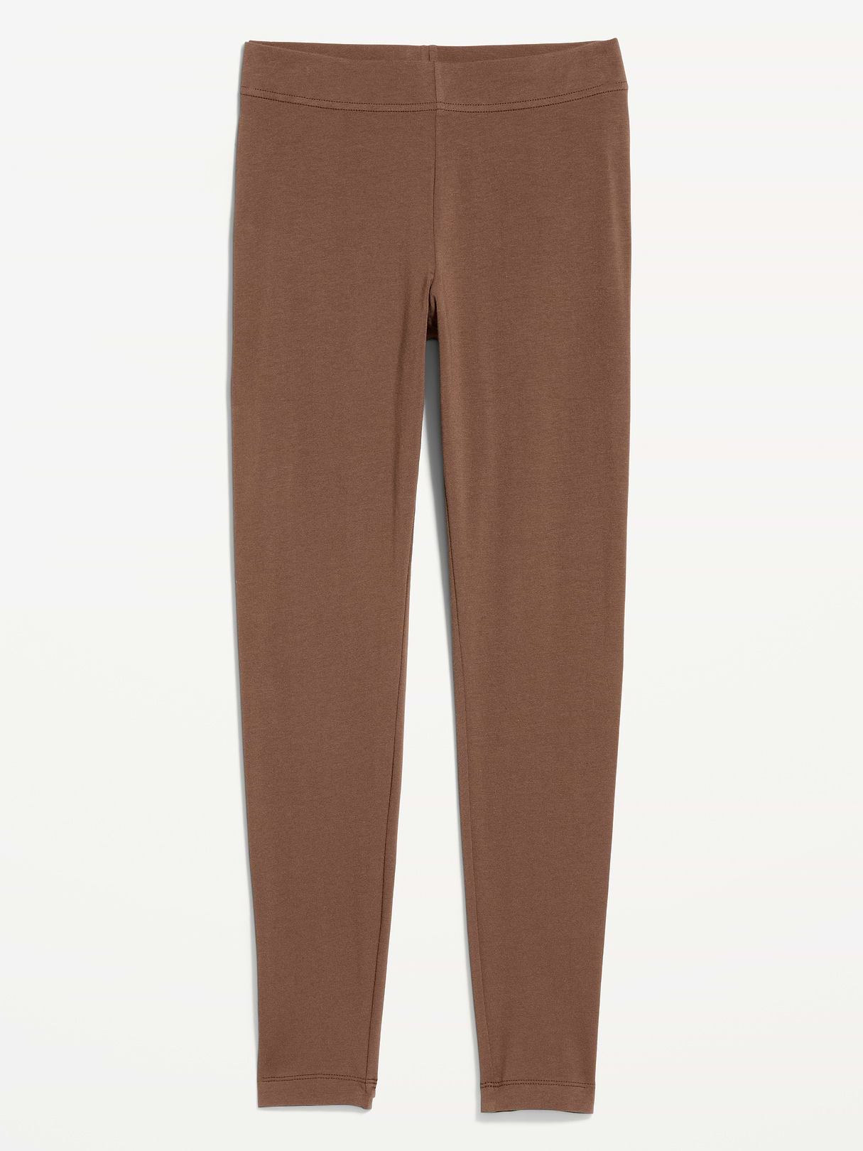 High-Waisted Jersey Fashion Layering Leggings - Peppercorn