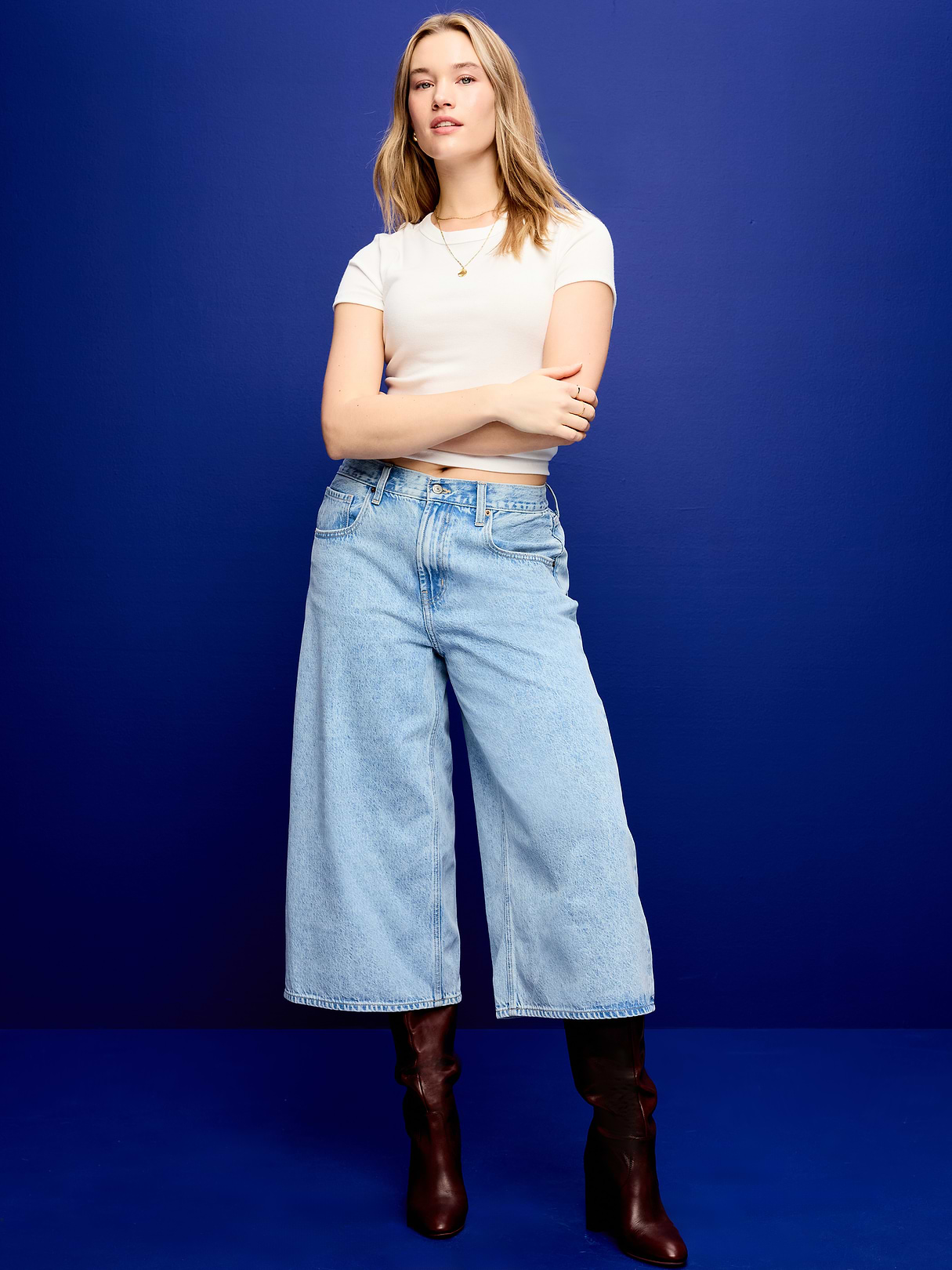 Mid-Rise Baggy Culottes - Amelia