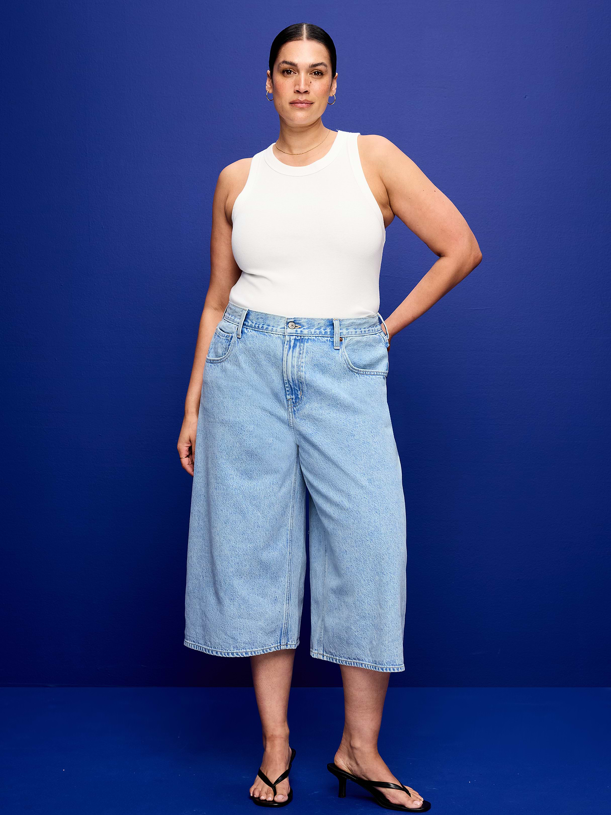 Mid-Rise Baggy Culottes - Amelia