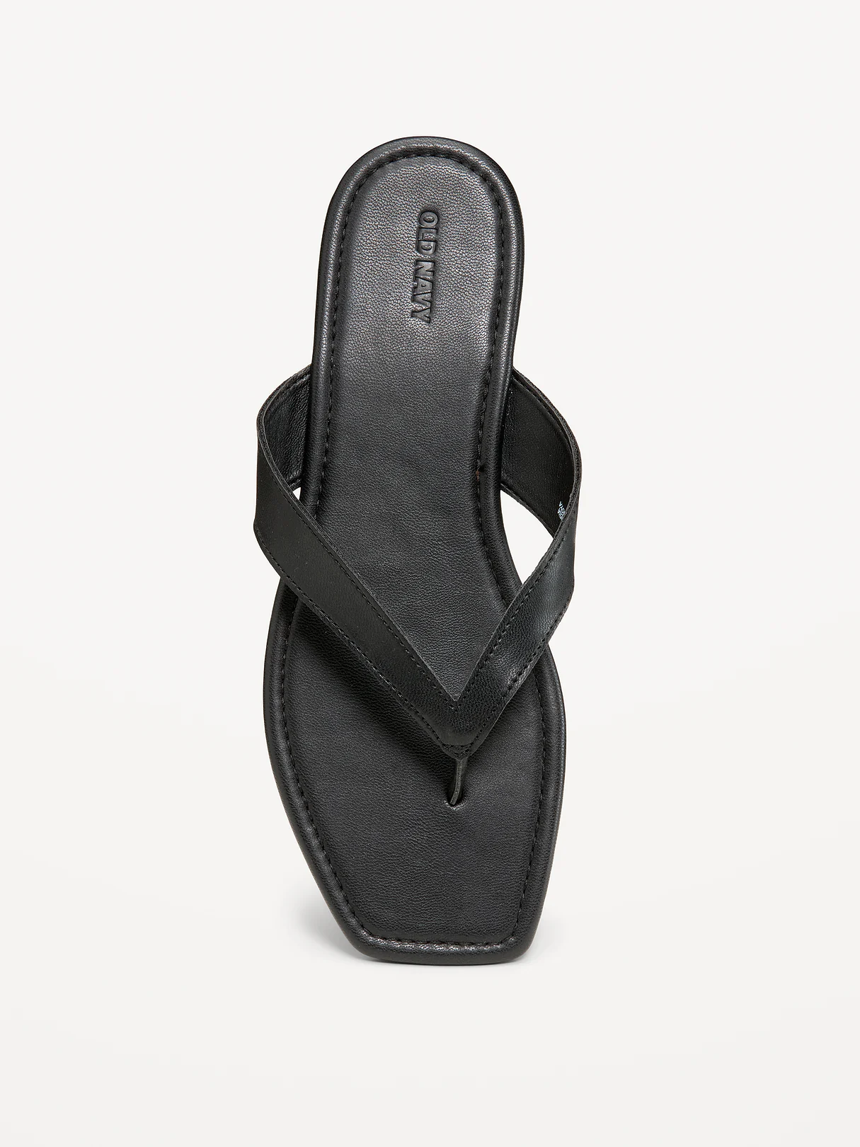 Square-Toe Flip-Flops for Women - Black Jack