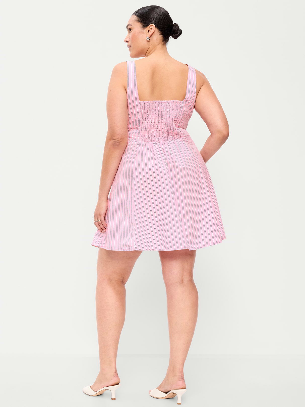 Fit & Flare Cami Mini Dress - Pink Stripe
