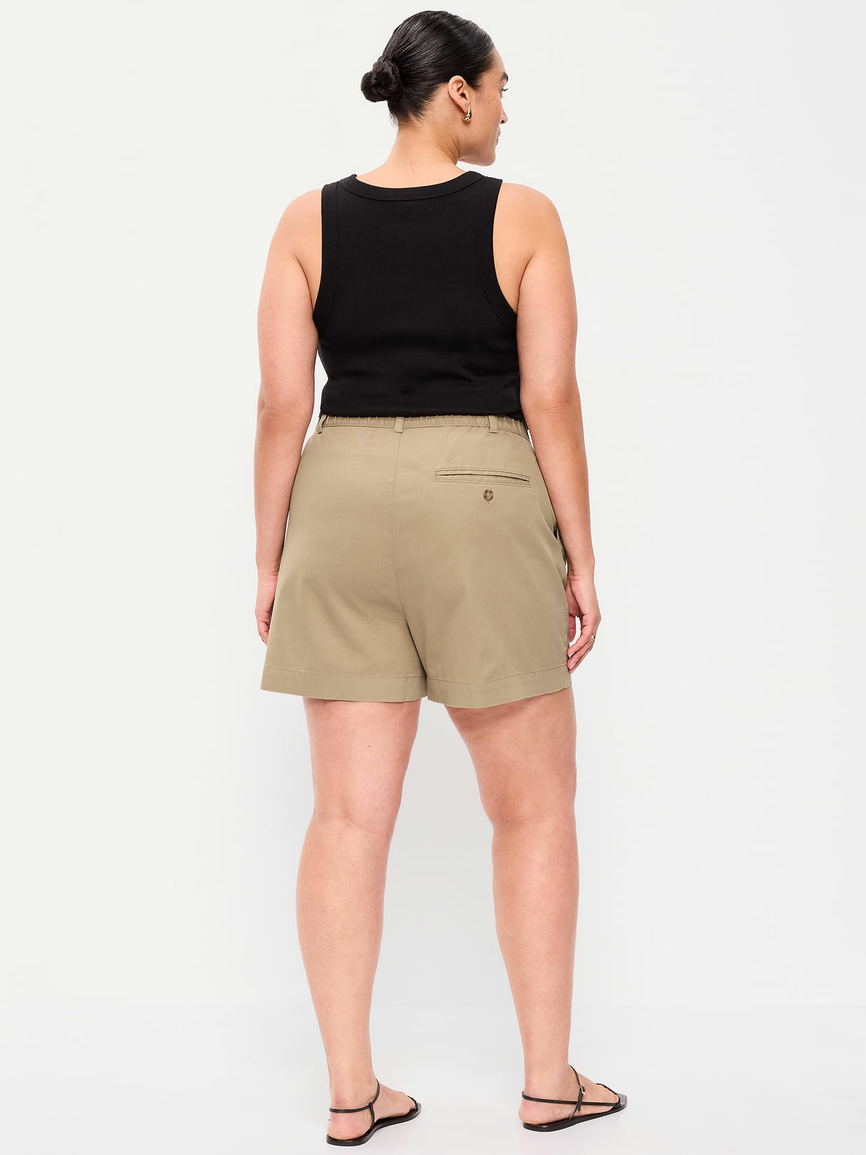 High-Waisted OGC Chino Shorts -- 4-inch inseam - Toasted Almond