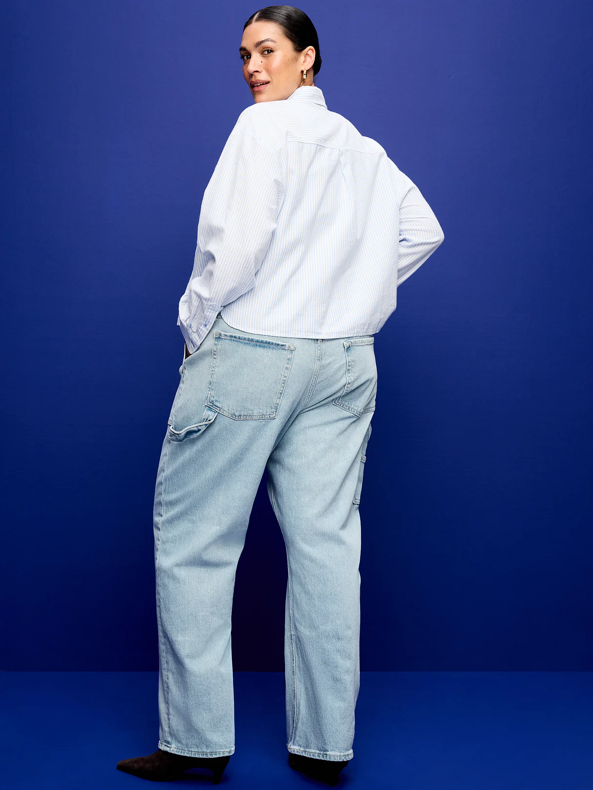 Mid-Rise Slouchy Straight Jeans - Maddie