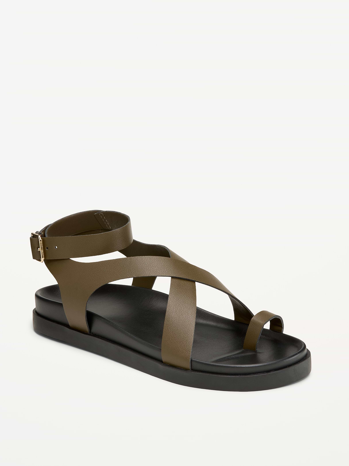 Toe-Strap Sandals for Women - Olive
