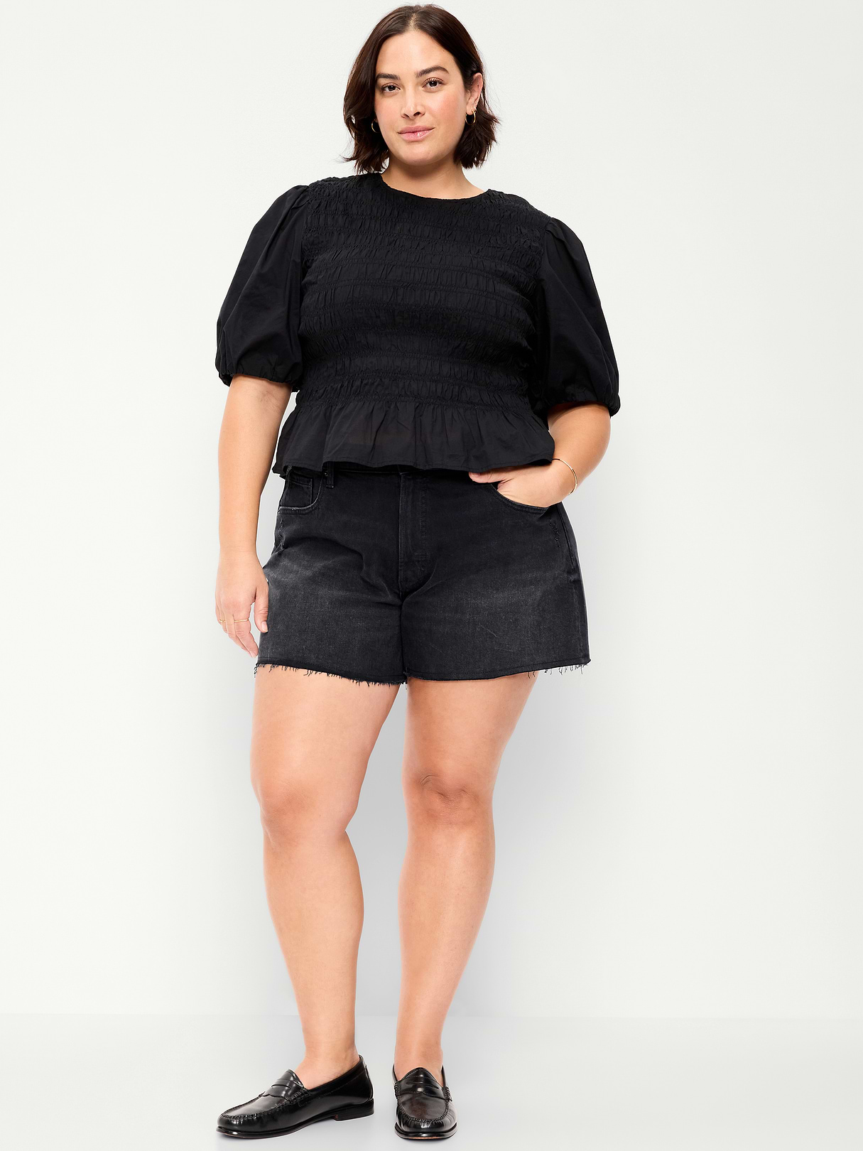 High-Waisted OG Jean Shorts -- 4-inch inseam - Panther