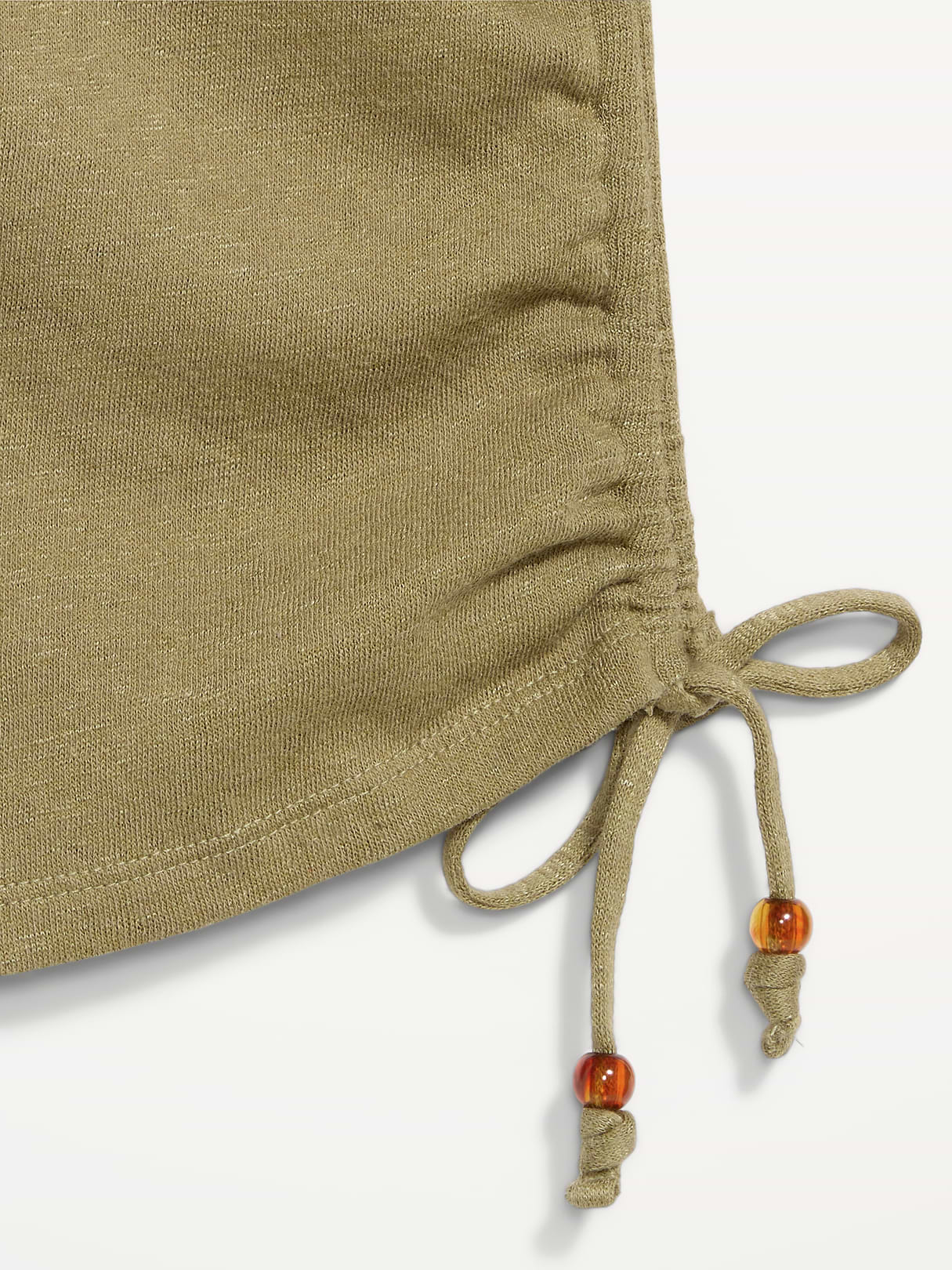 Shirred Side Cami Tank Top - Kombu