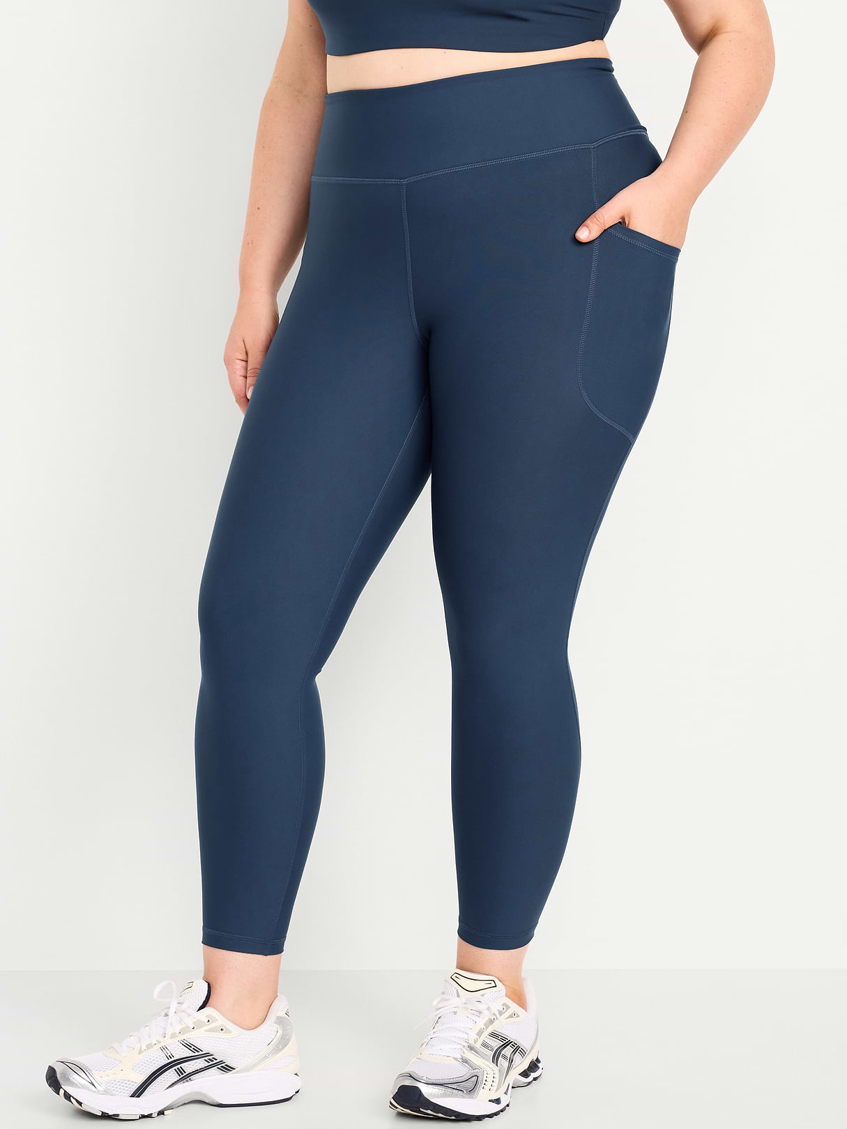 High-Waisted PowerSoft 7/8 Pocket Leggings - Dusk Navy (751143142)