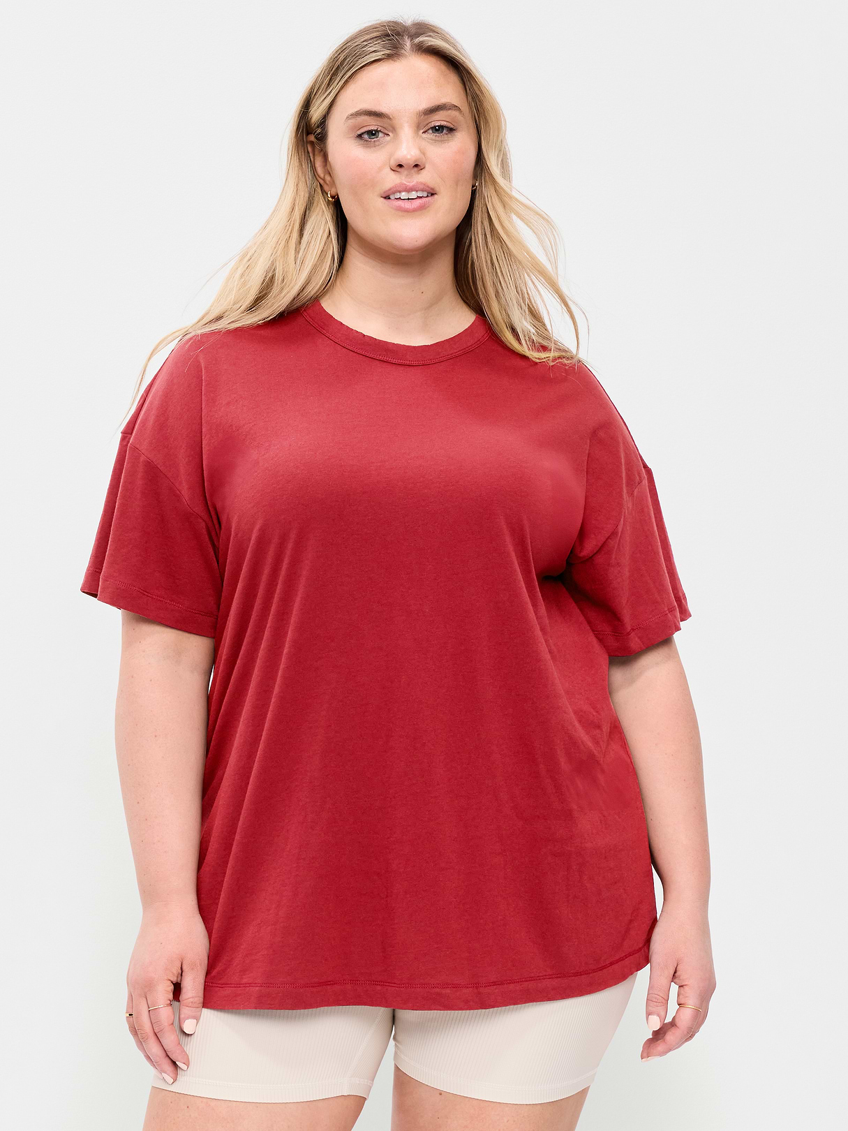 Oversized EveryWear Tunic T-Shirt - Annatto
