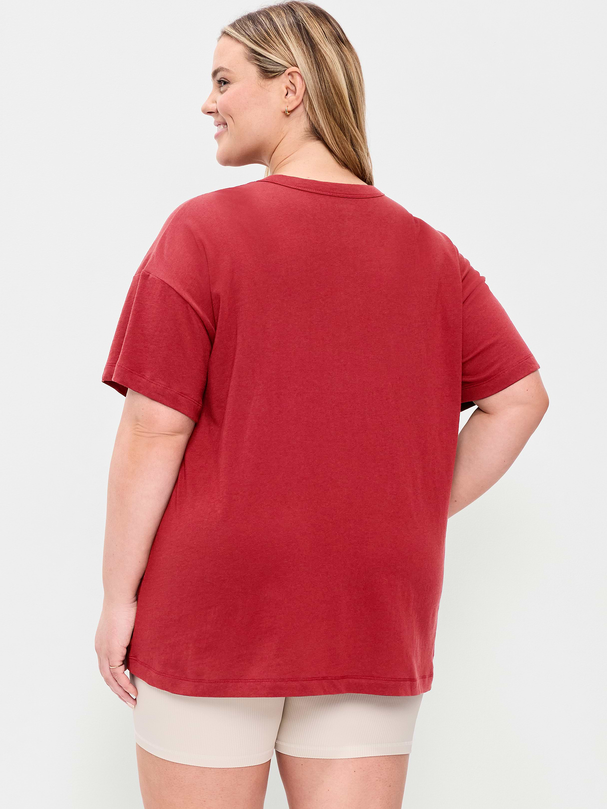 Oversized EveryWear Tunic T-Shirt - Annatto
