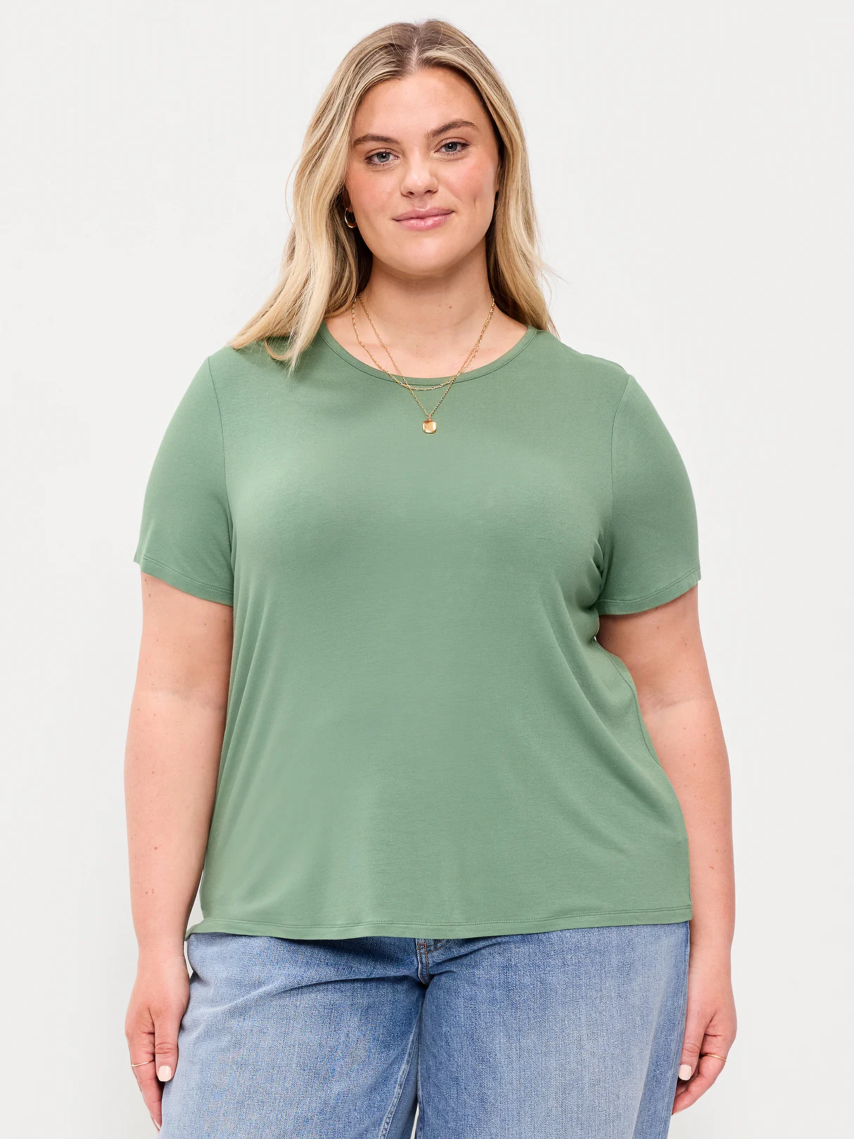 Luxe Crew-Neck T-Shirt - Dried Herb