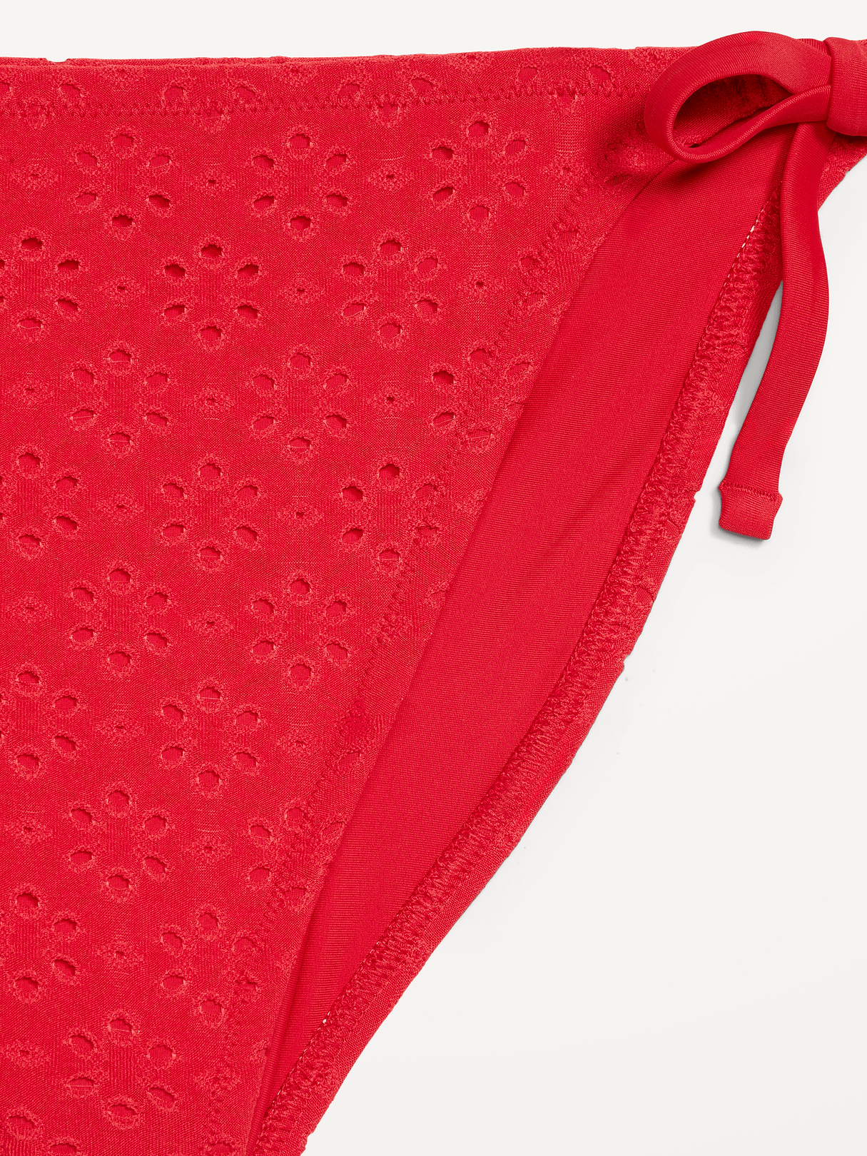 Eyelet String Bikini Swim Bottoms - Amaryllis