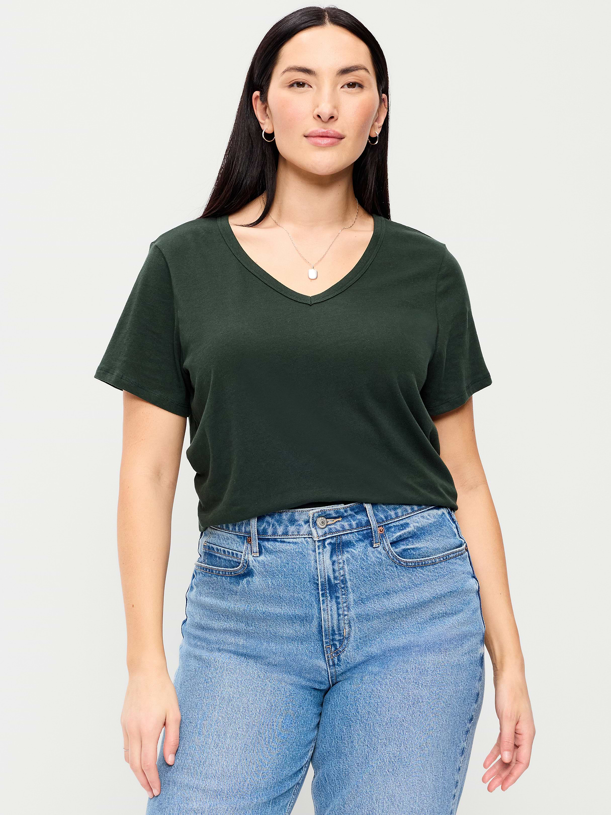 EveryWear V-Neck T-Shirt - Dark Bottle