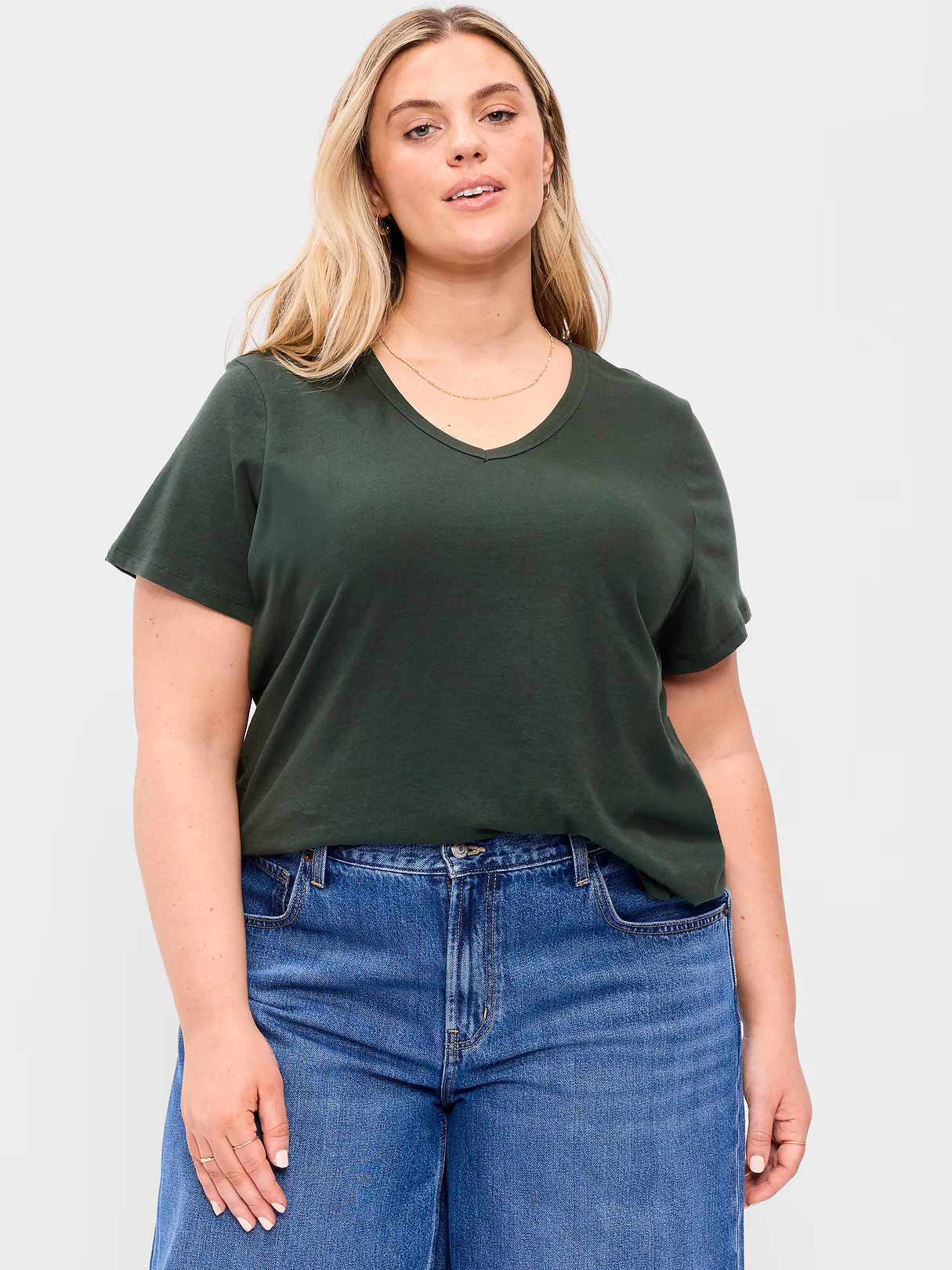 EveryWear V-Neck T-Shirt - Dark Bottle