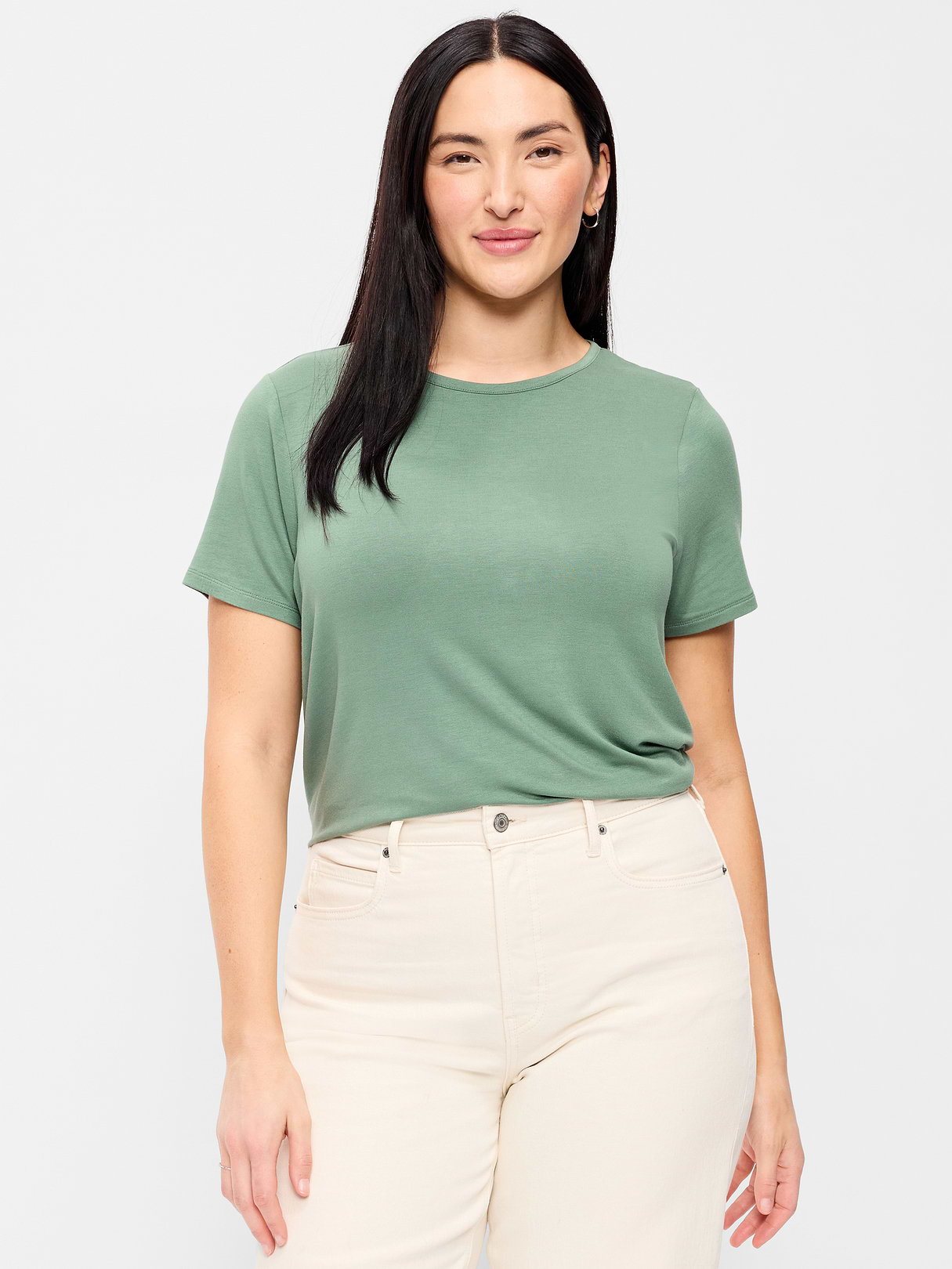 Luxe Crew-Neck T-Shirt - Dried Herb