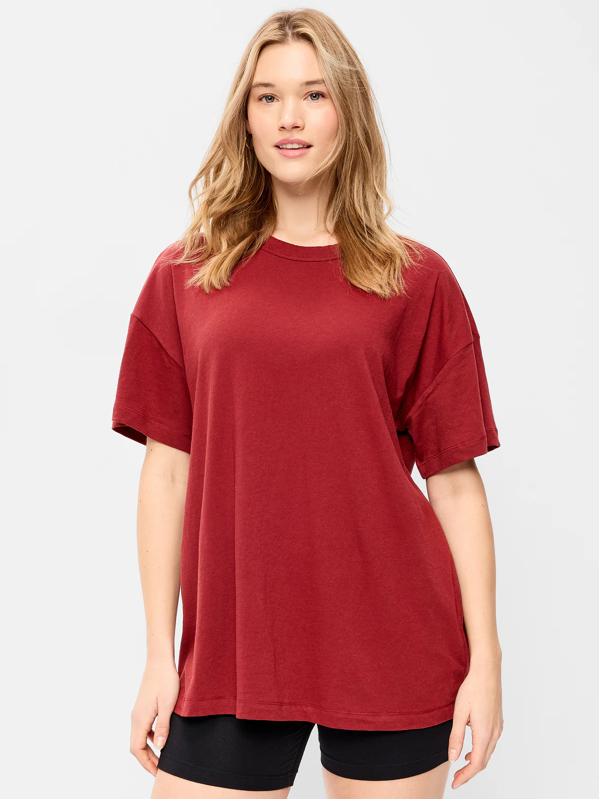 Oversized EveryWear Tunic T-Shirt - Annatto