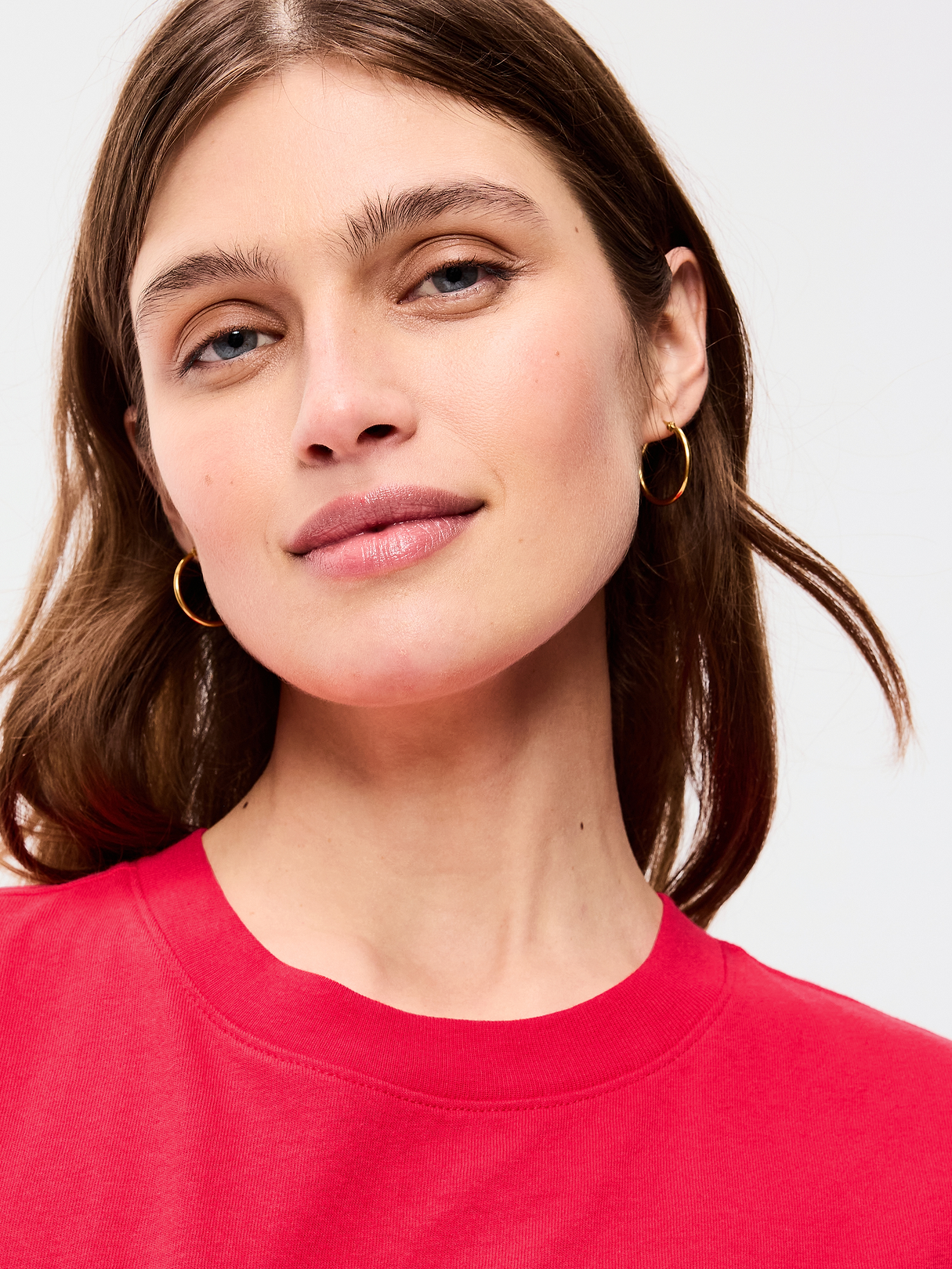Vintage Crew-Neck Mini T-Shirt Dress - Amaryllis