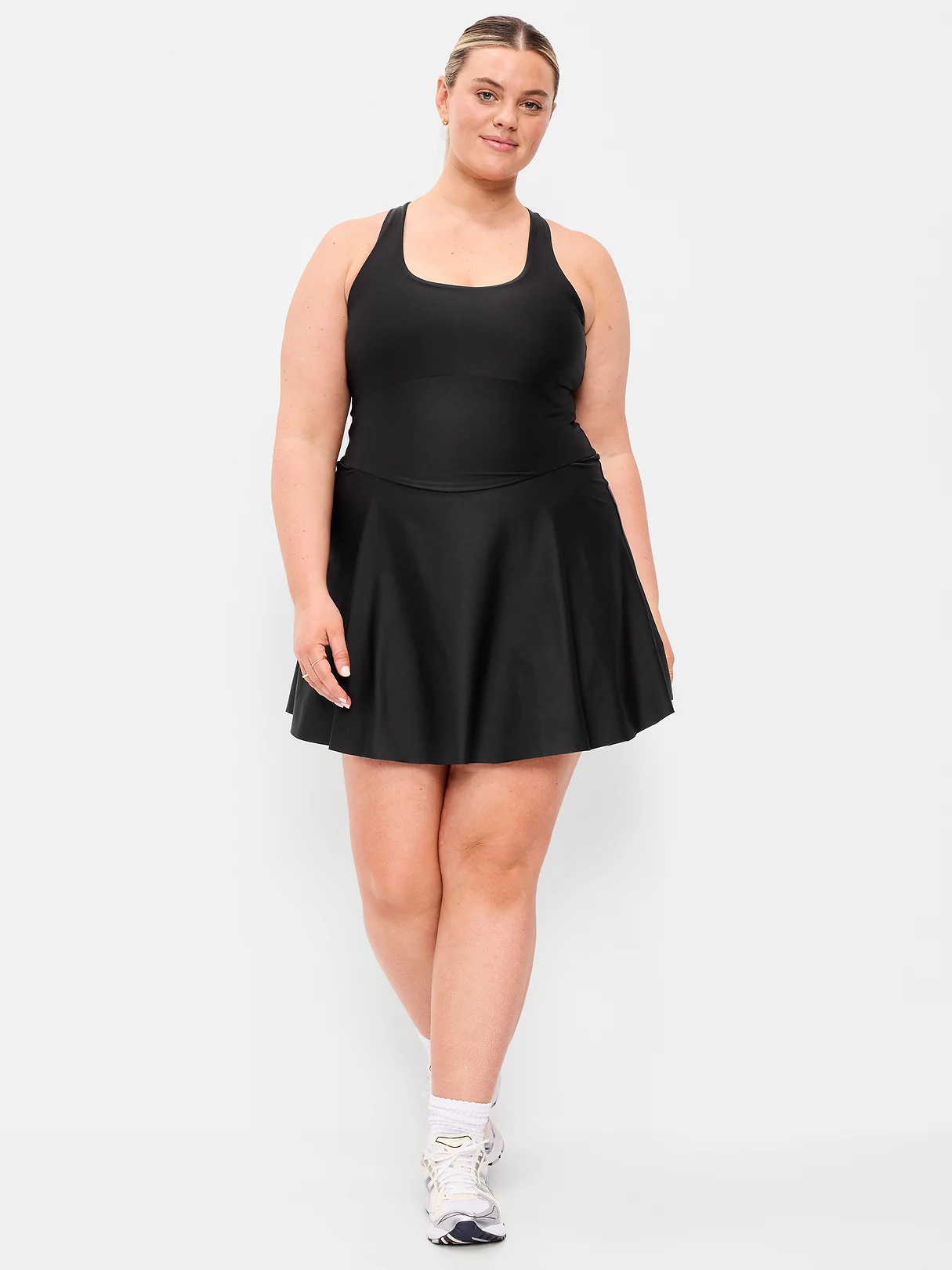 PowerSoft Fit & Flare Athletic Dress - Black Jack