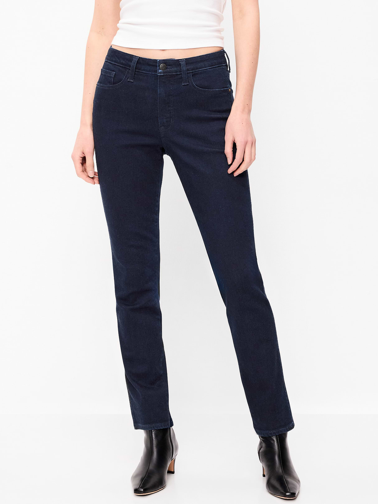 High-Waisted Slim Jeans - Rinse