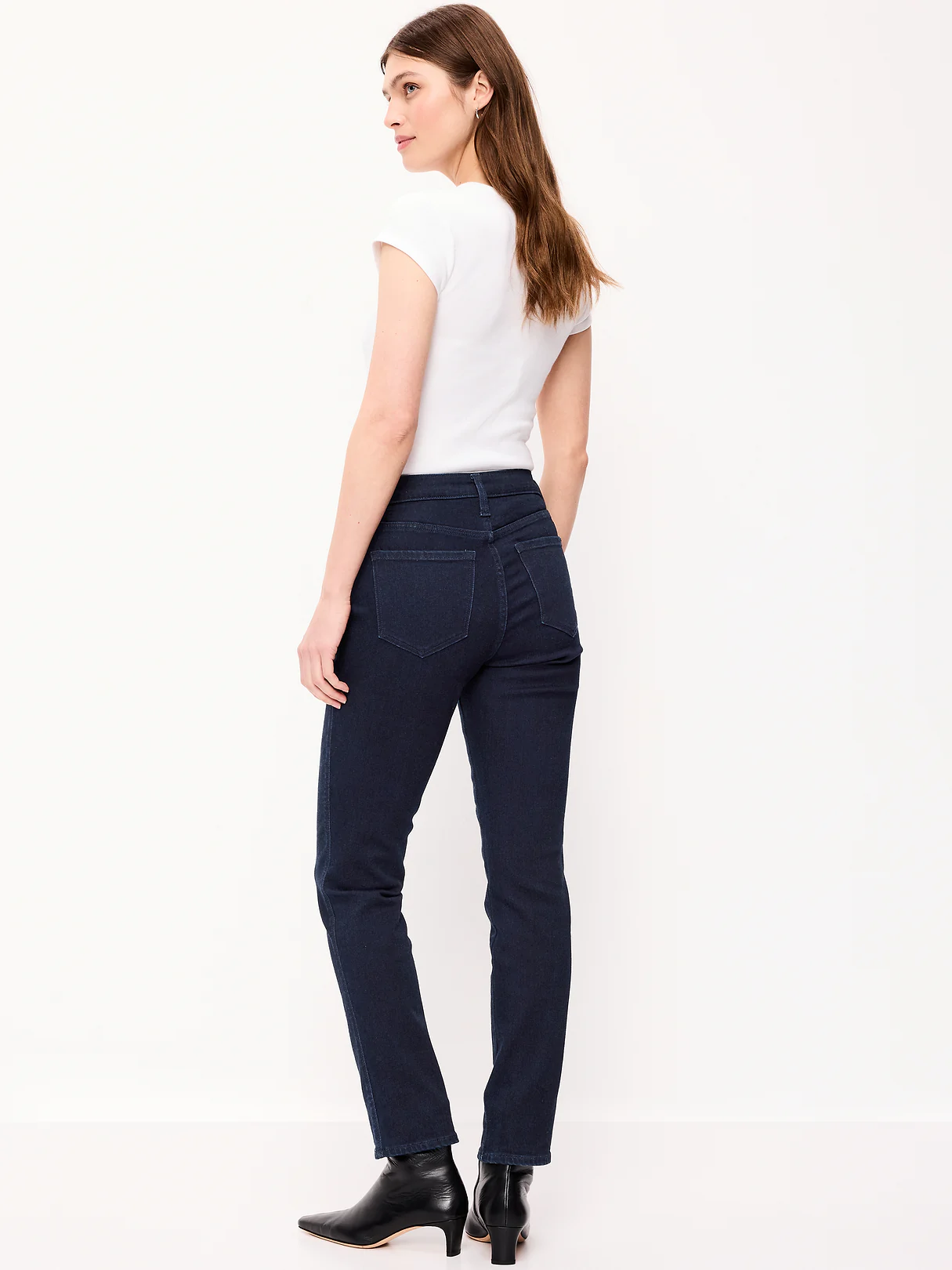 High-Waisted Slim Jeans - Rinse