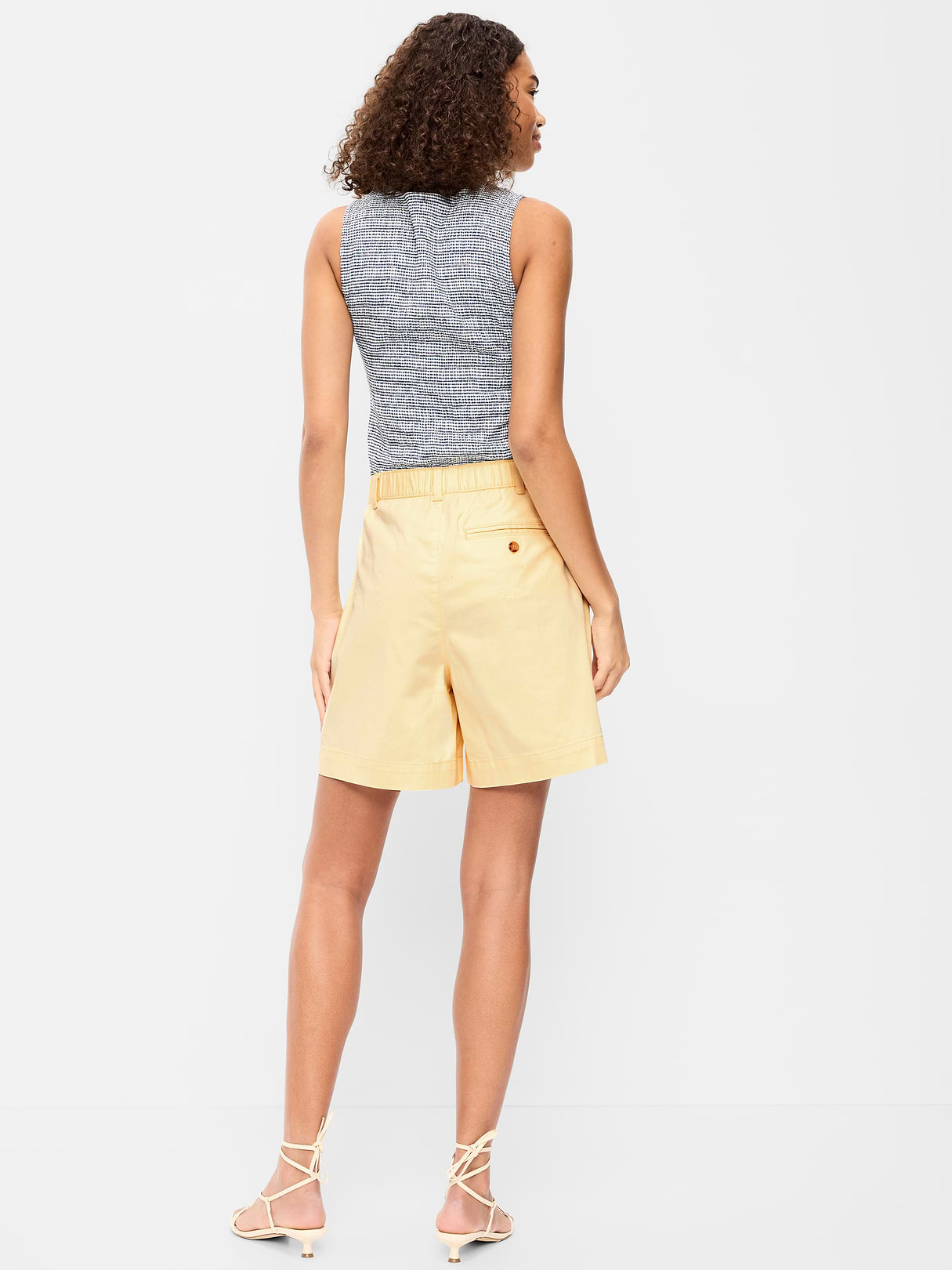 High-Waisted OGC Chino Shorts -- 4-inch inseam - Cool Almond