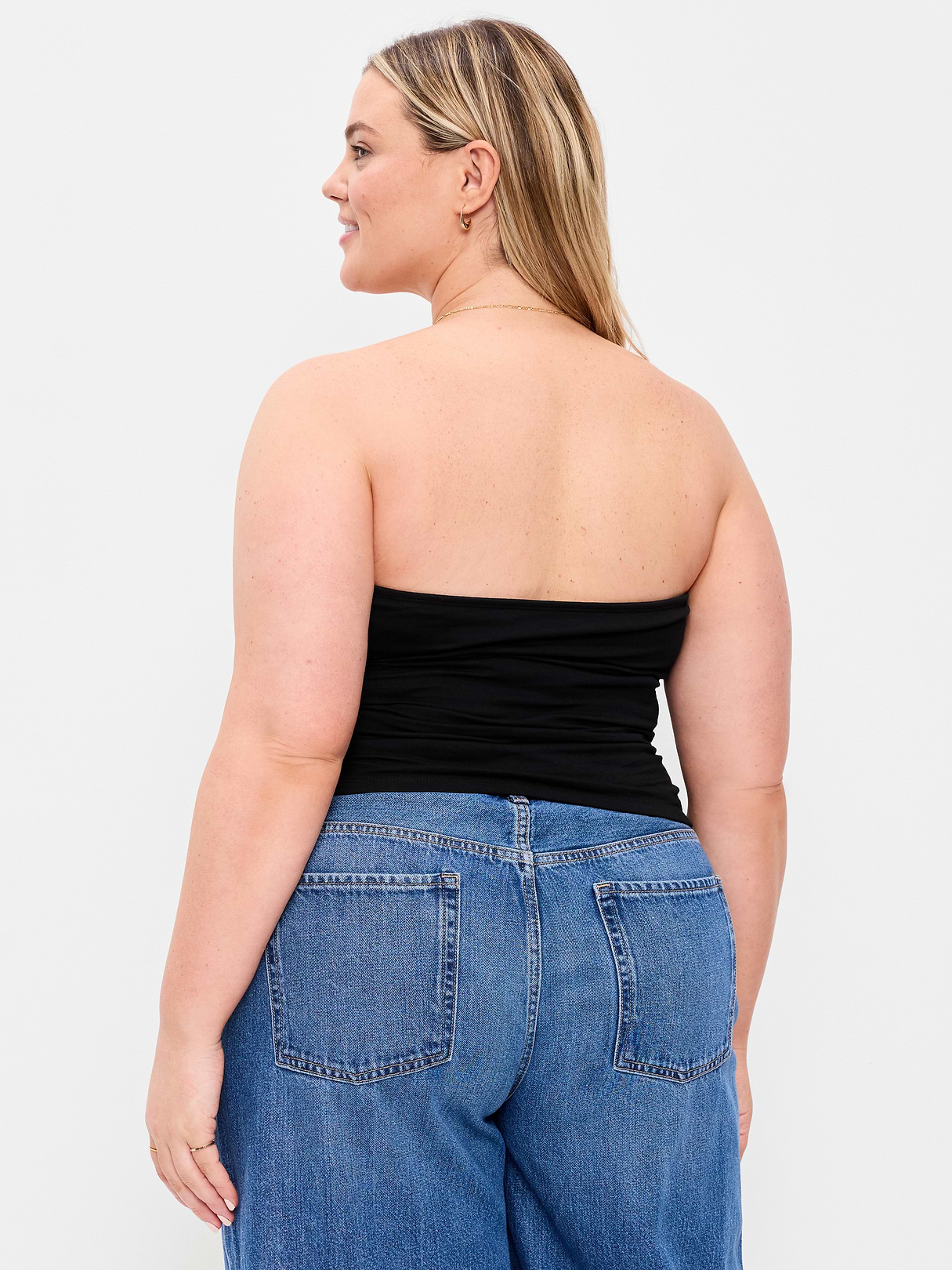 Hug Double-Layer Tube Top - Black Jack