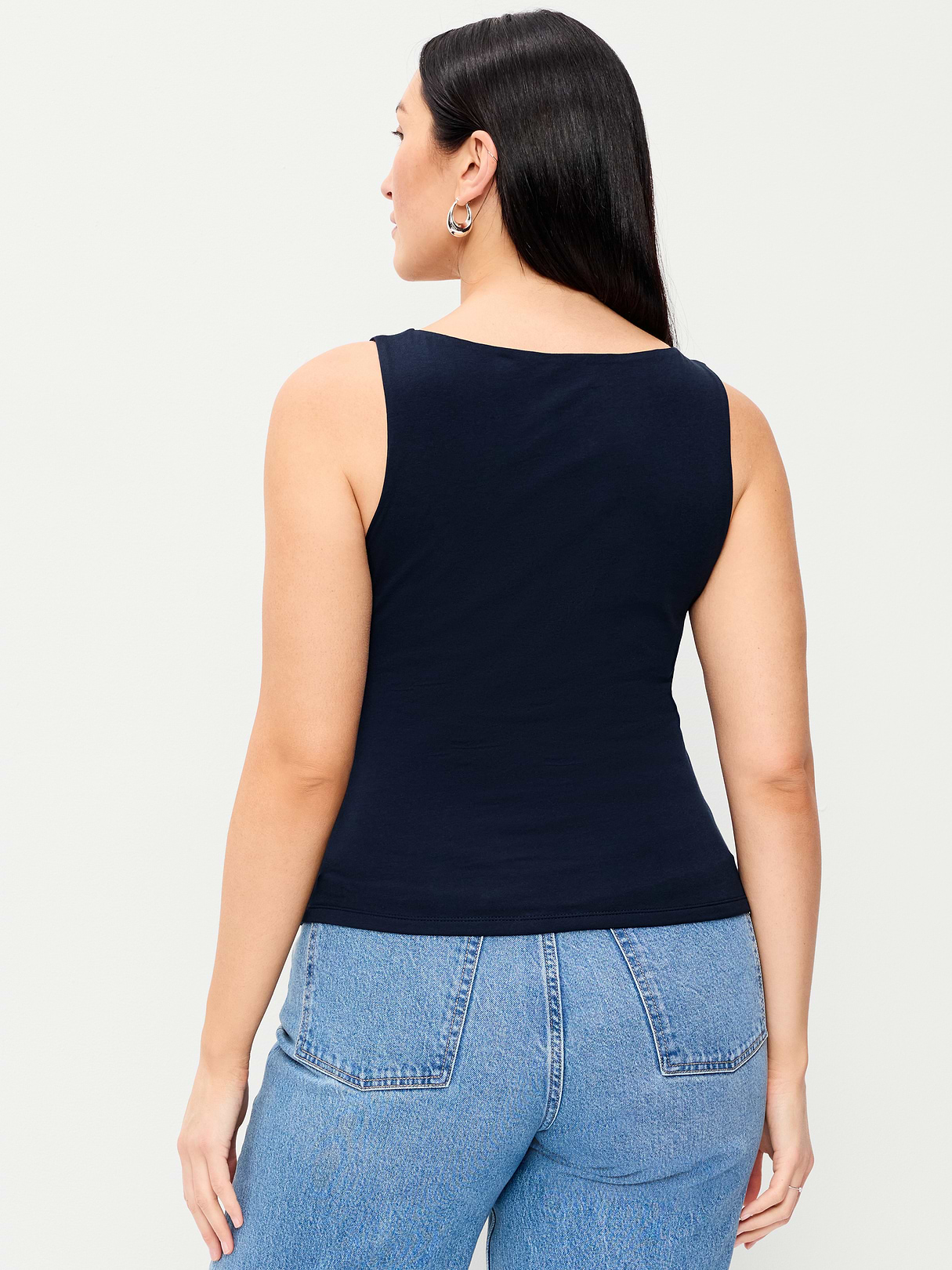 Hug Double-Layer Boatneck Top - In the Navy