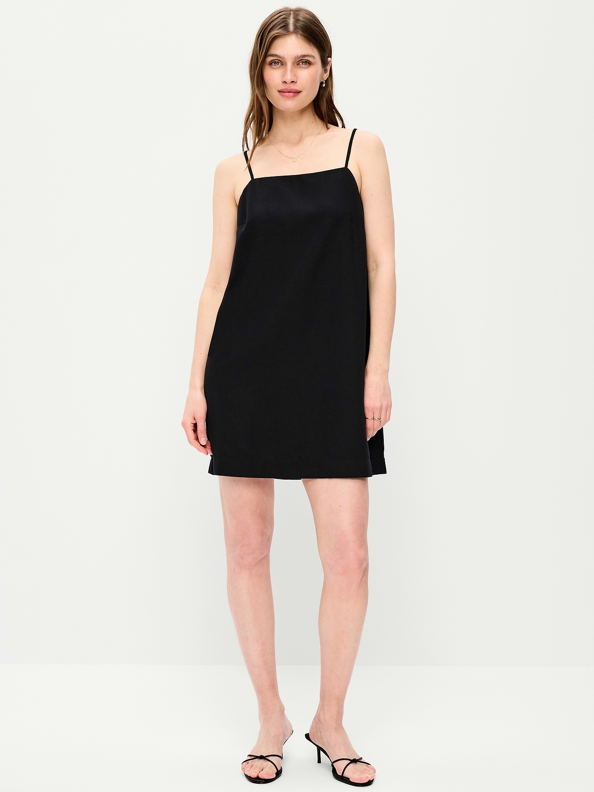 Strappy Mini Shift Dress - Black Jack