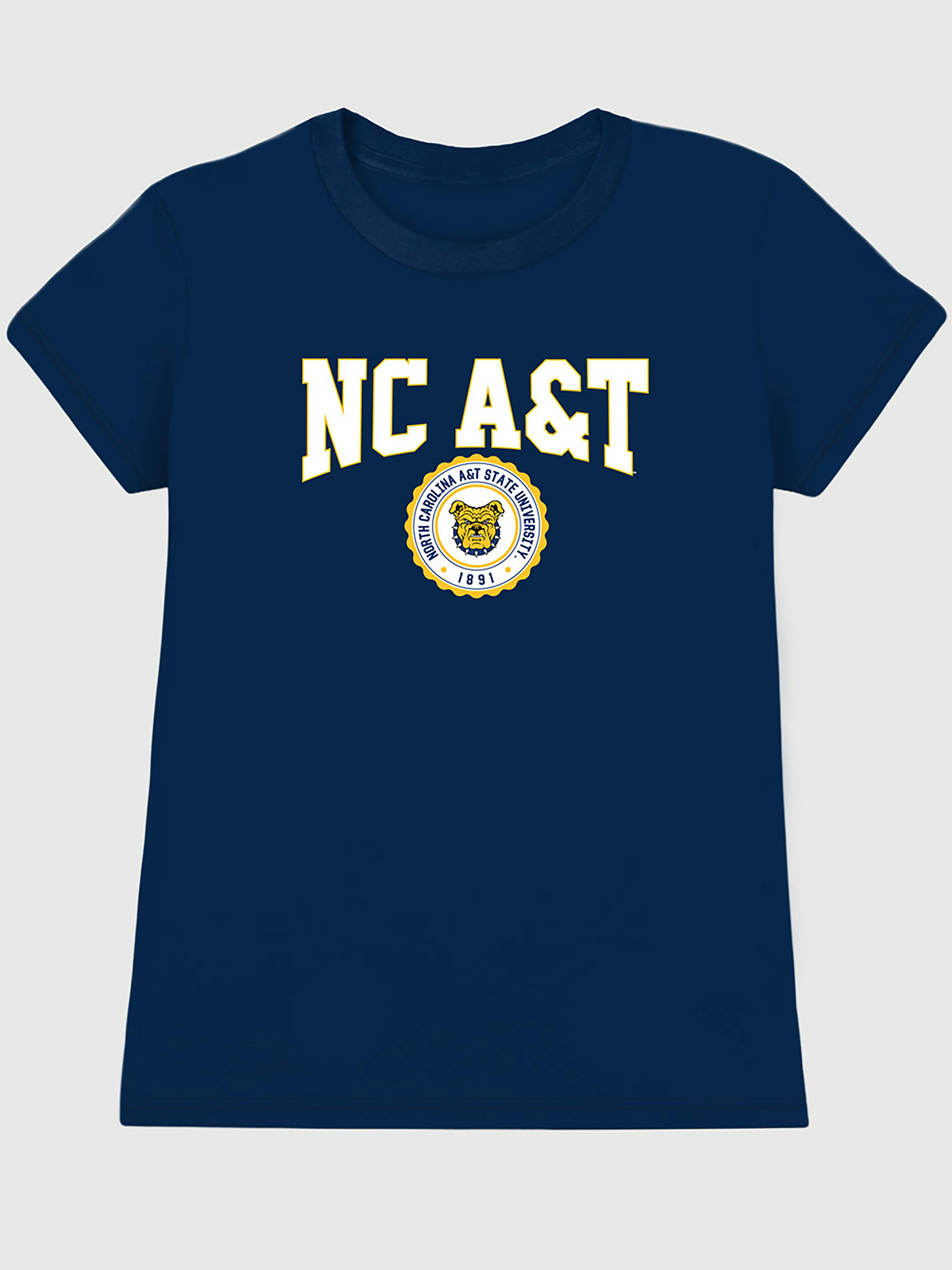 North Carolina AT State University Collegiate Graphic T-Shirt for Women - Navy