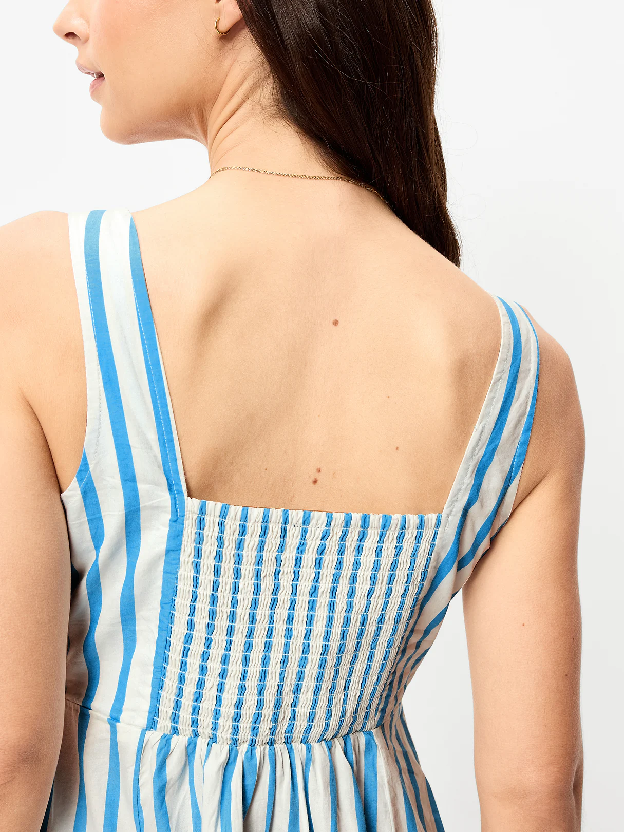 Fit & Flare Cami Mini Dress - Blue Stripe