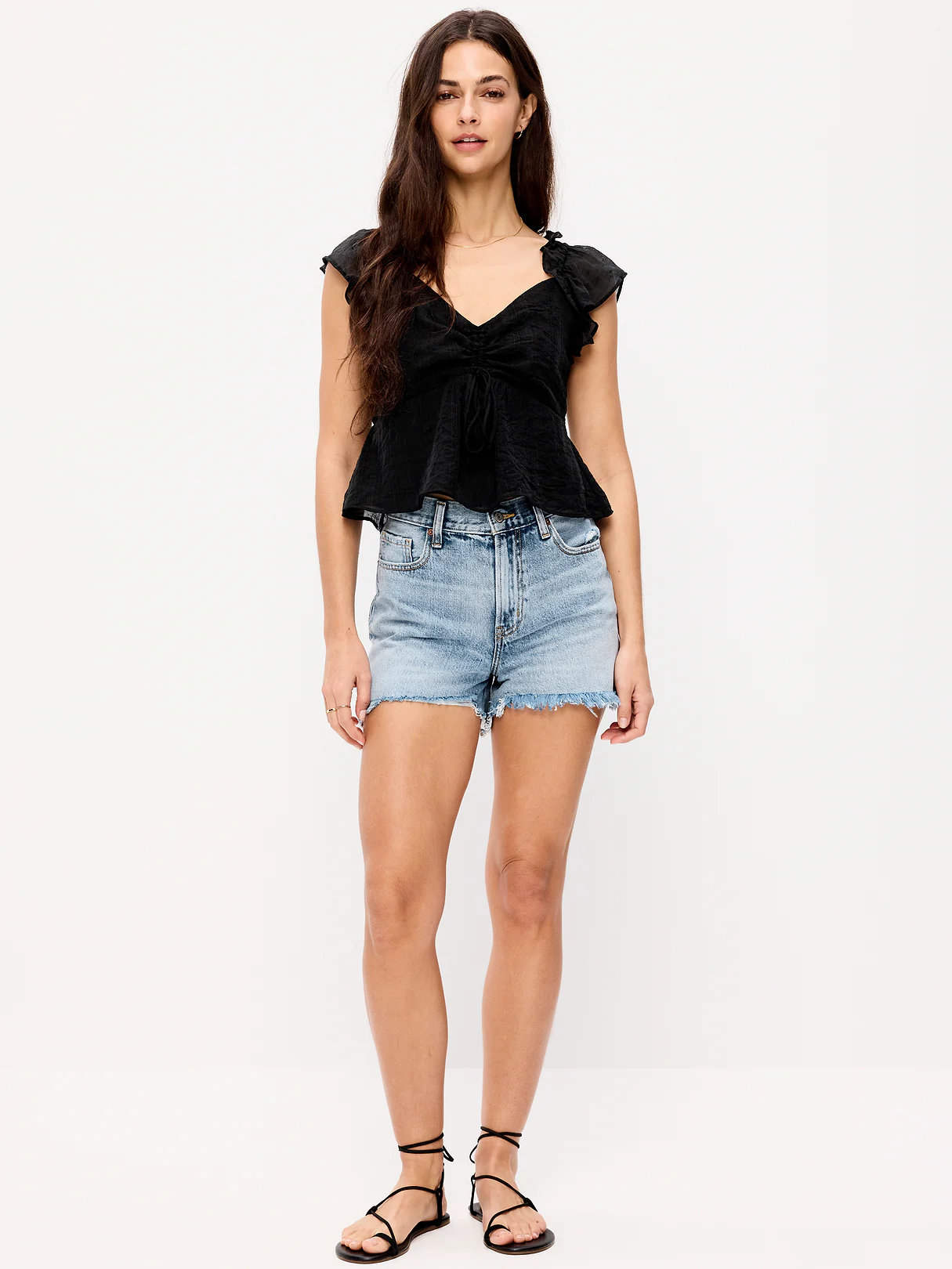 High-Waisted OG Cut-Off Jean Shorts -- 4-inch inseam - BAMBI