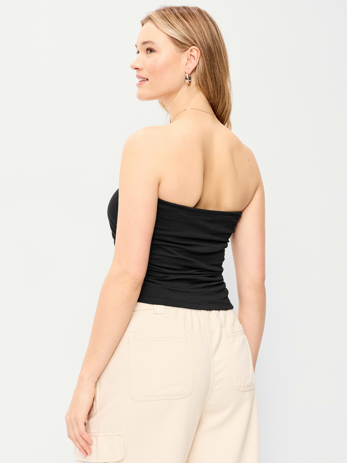 Hug Double-Layer Tube Top - Black Jack