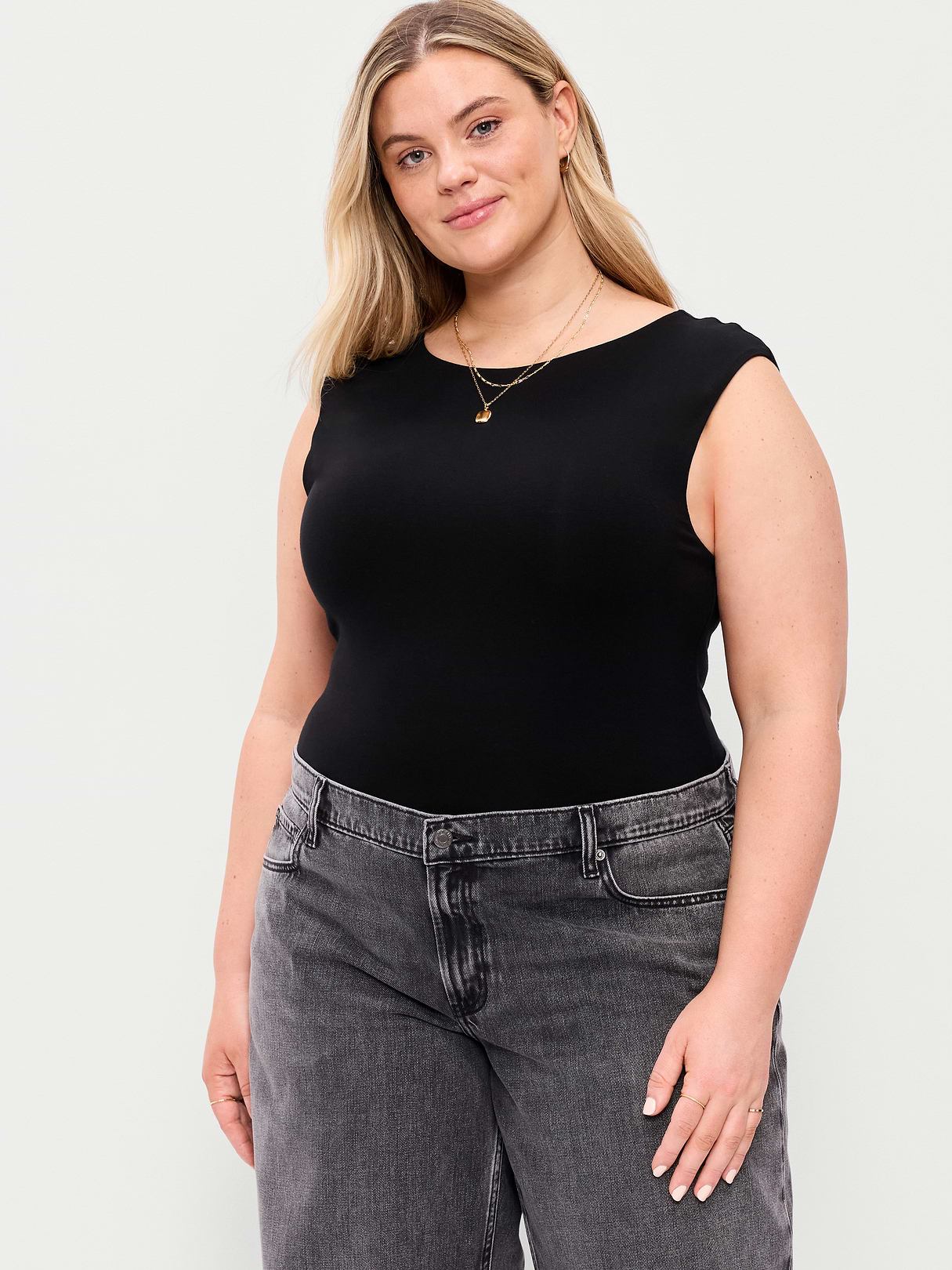 Cap-Sleeve Tie-Back Top - Black Jack