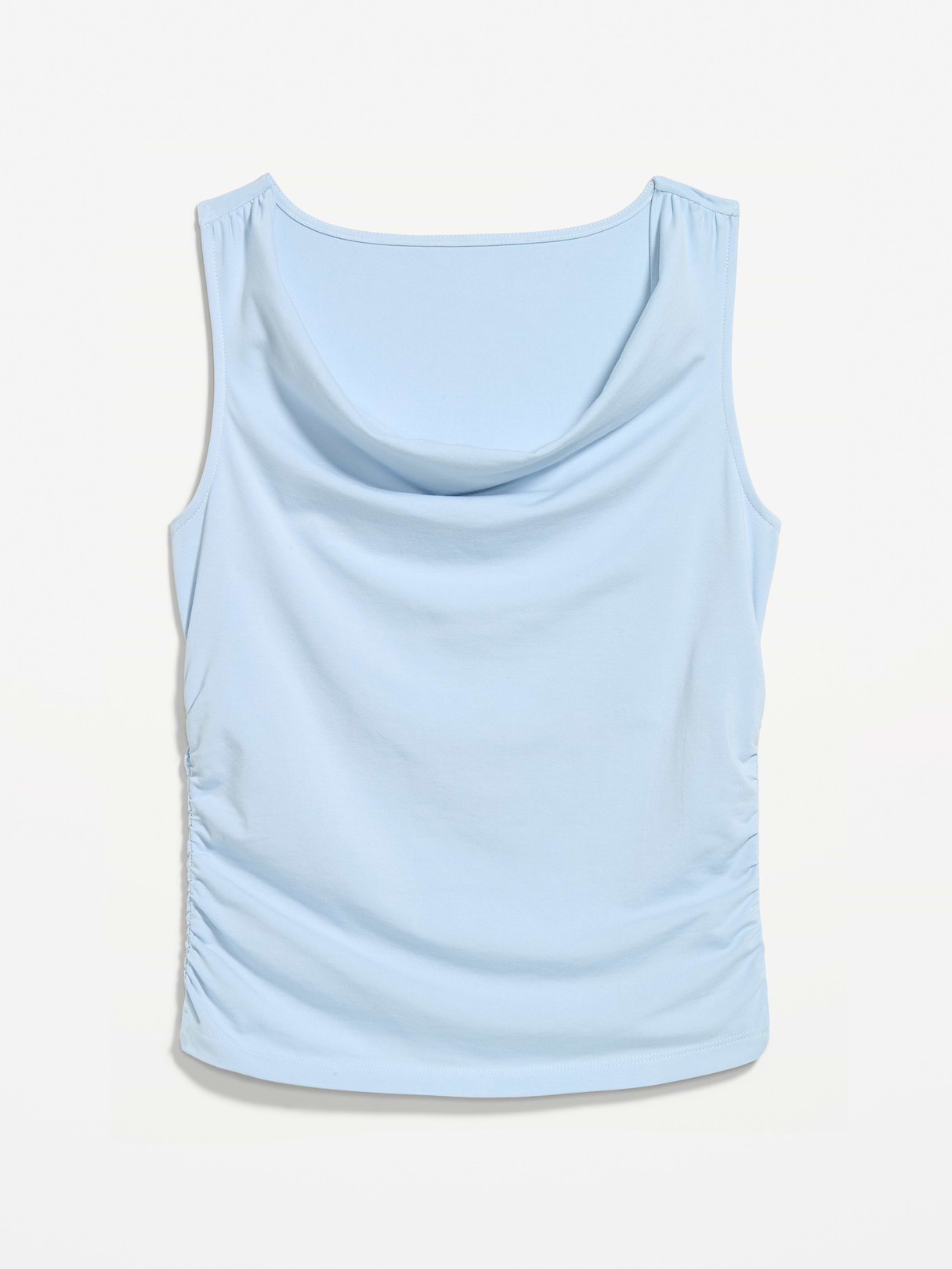 Asymmetrical Side-Cinch Tank Top - Sky Maintenance