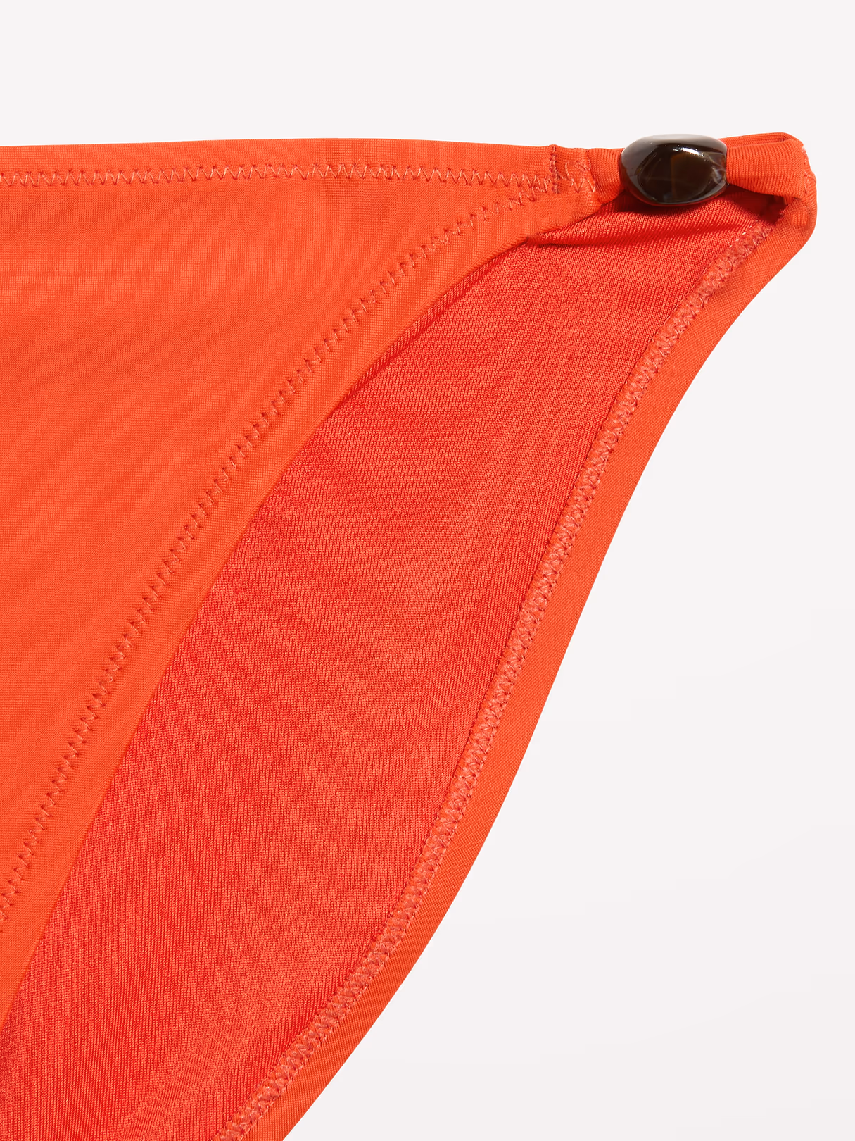 Beaded Mid-Rise Bikini Swim Bottoms - Ornament Orange