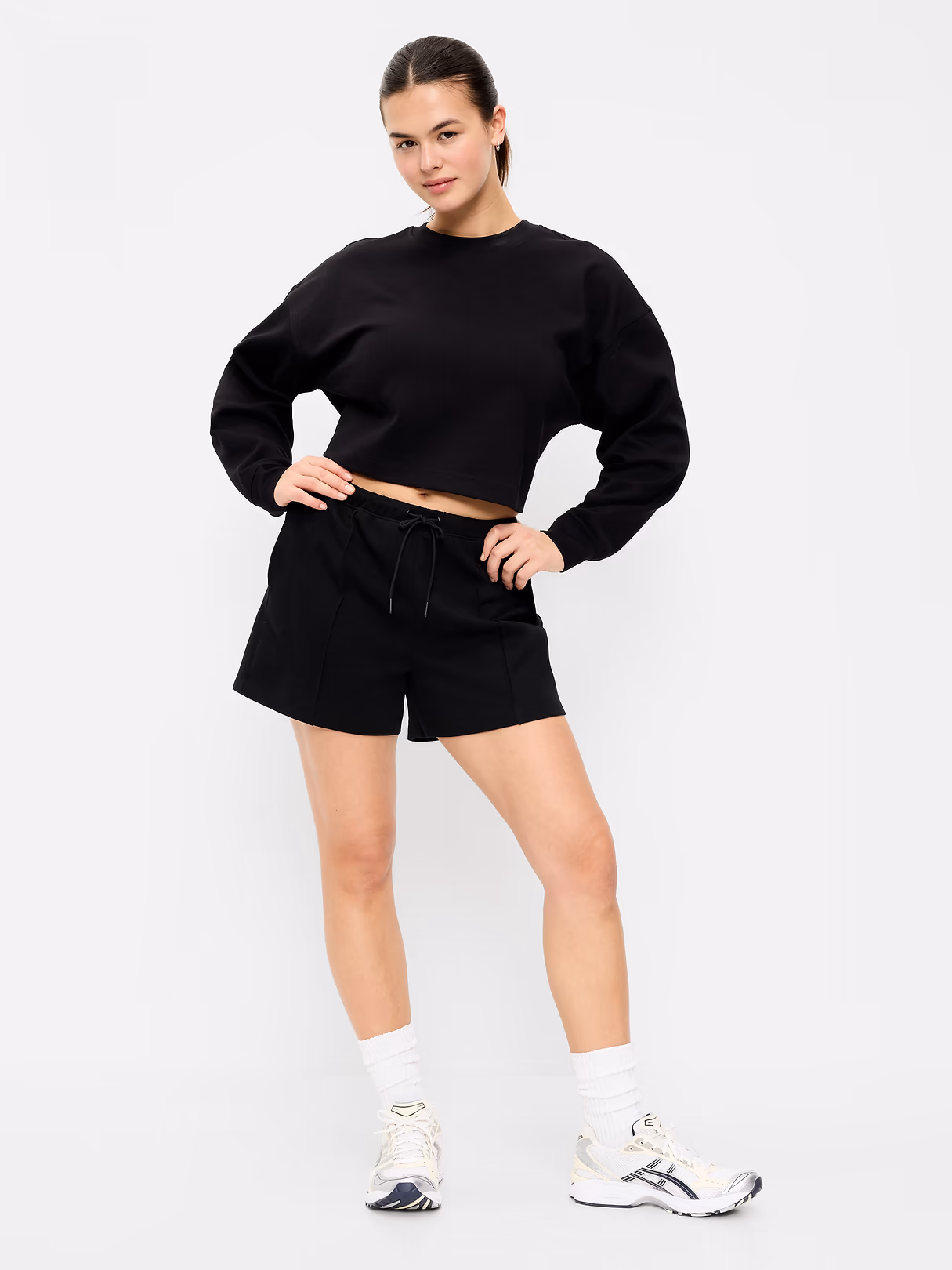 Relaxed Dynamic Fleece Shorts - Black Jack