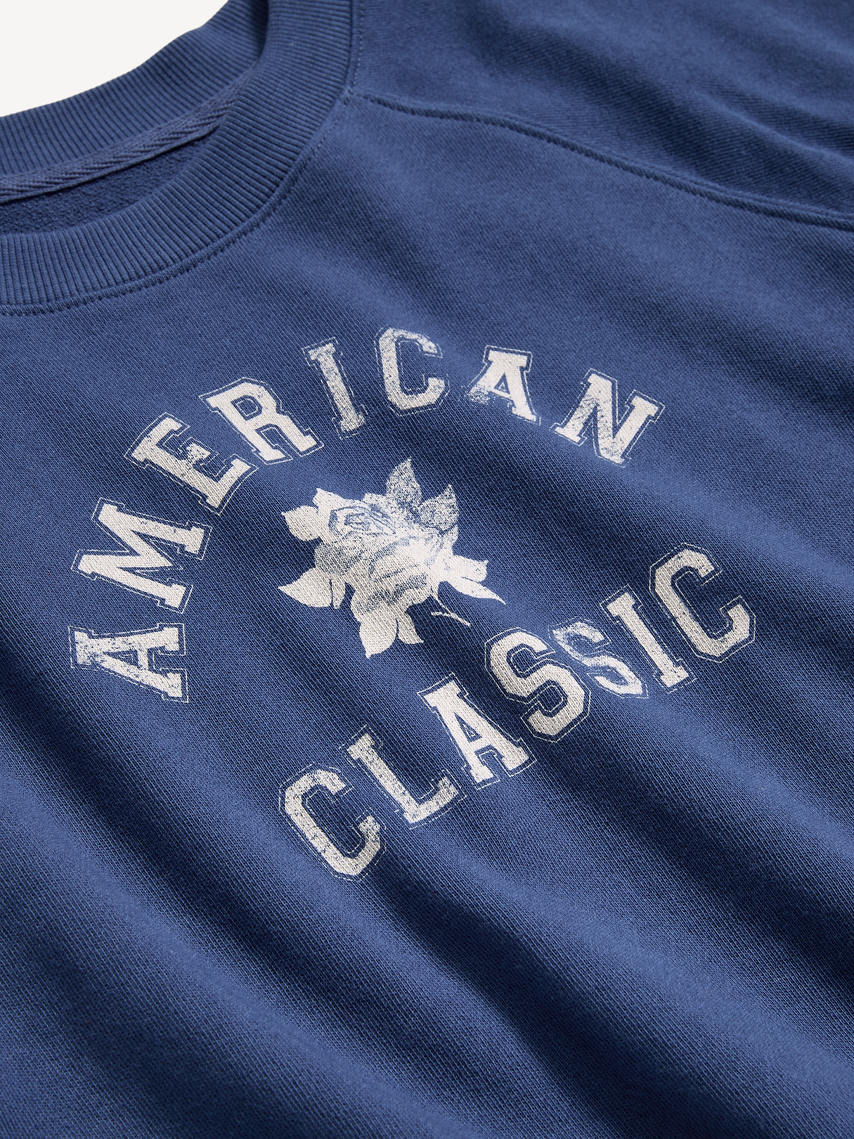 Short-Sleeve Cropped Raglan Sweatshirt - Pacific Blue