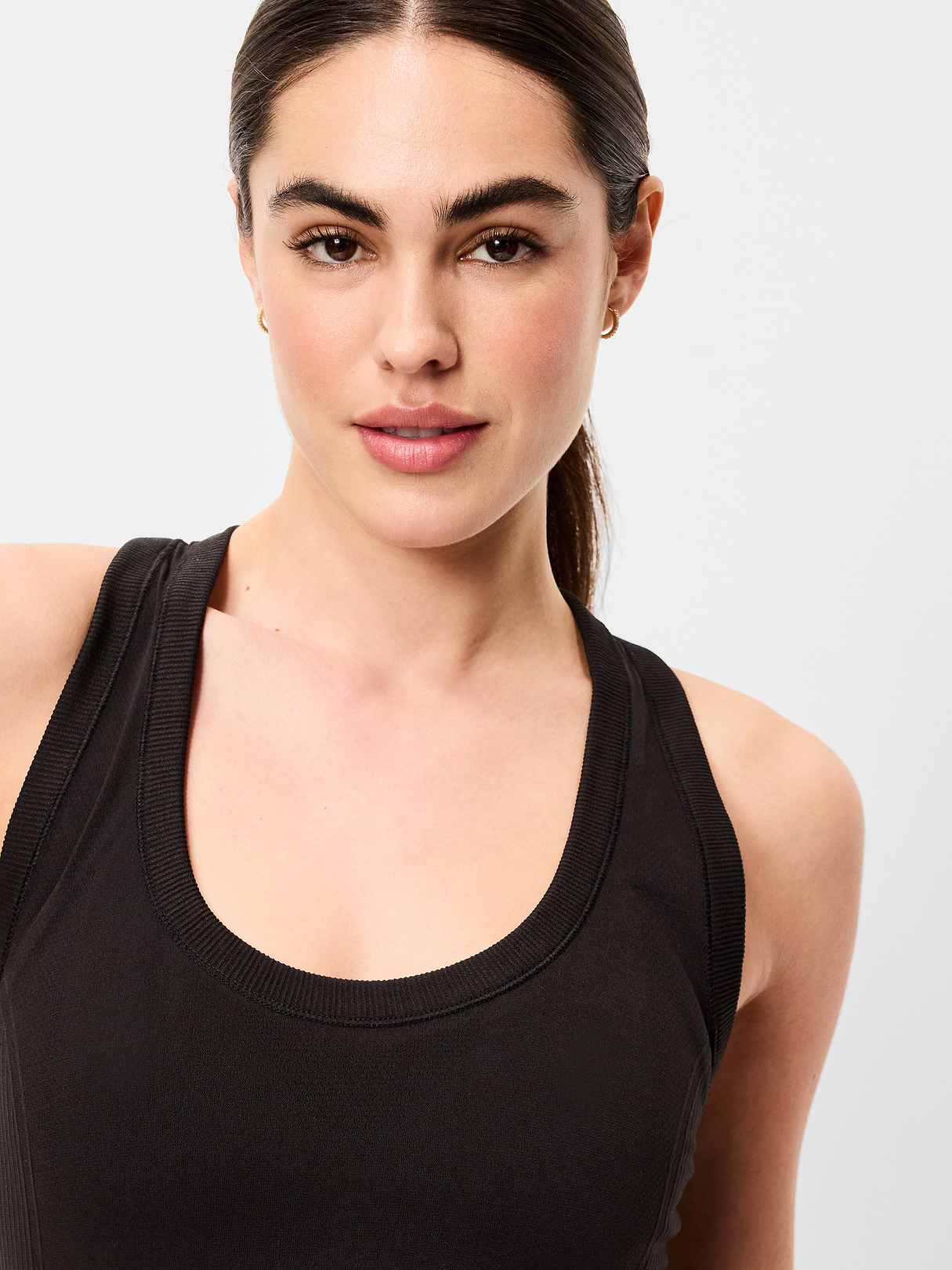Fluid Seamless Fitted Tank Top - Black Jack