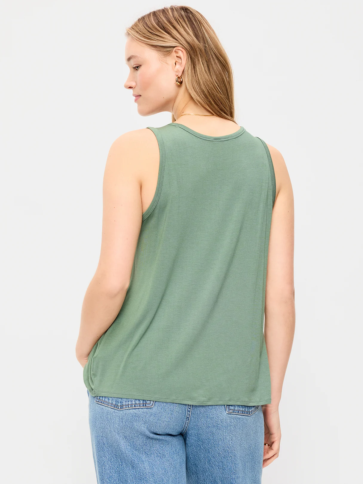 Luxe Sleeveless Top - Herbal Green