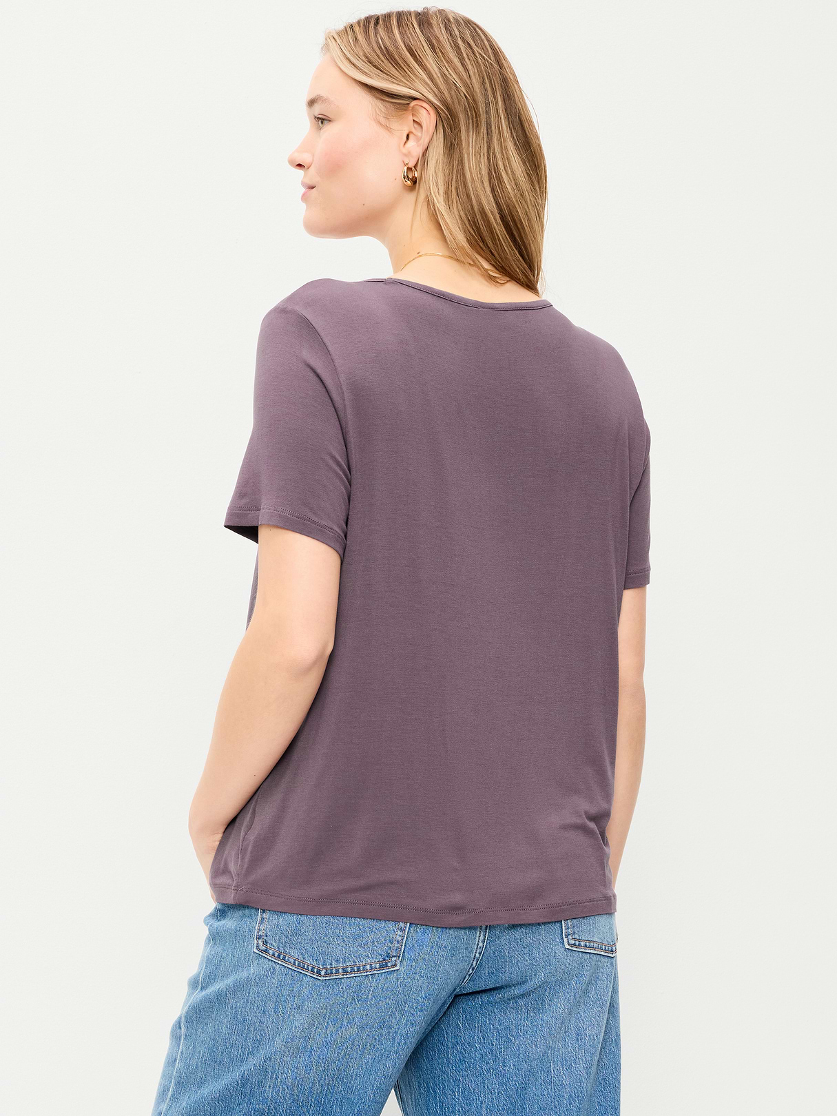 Luxe Crew-Neck T-Shirt - Purple 2