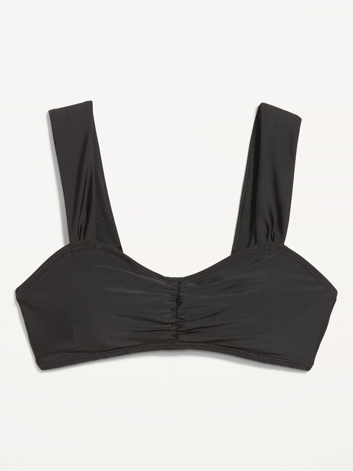 Cinched Swim Top - Black Jack