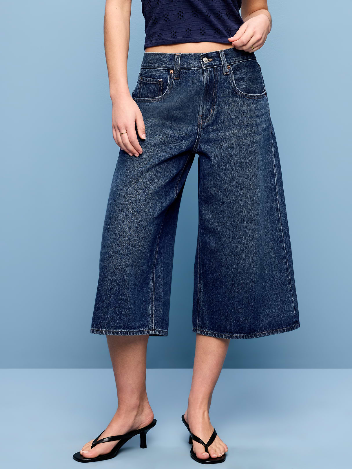 Mid-Rise Baggy Culottes - Alannis
