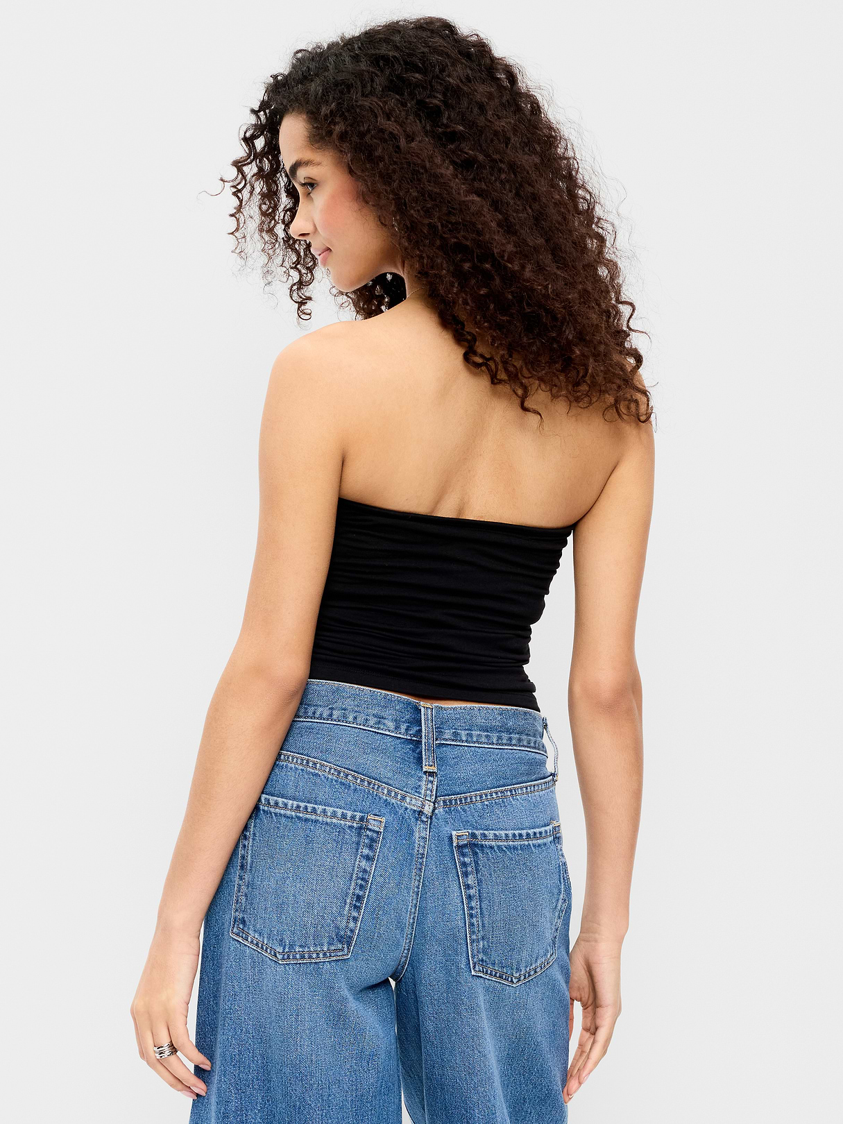 Hug Double-Layer Tube Top - Black Jack