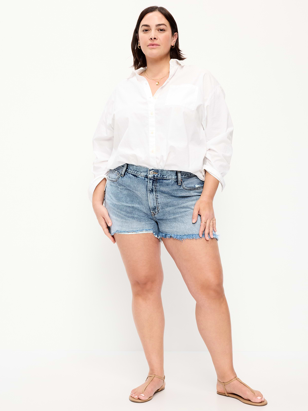 High-Waisted OG Cut-Off Jean Shorts -- 4-inch inseam - BAMBI
