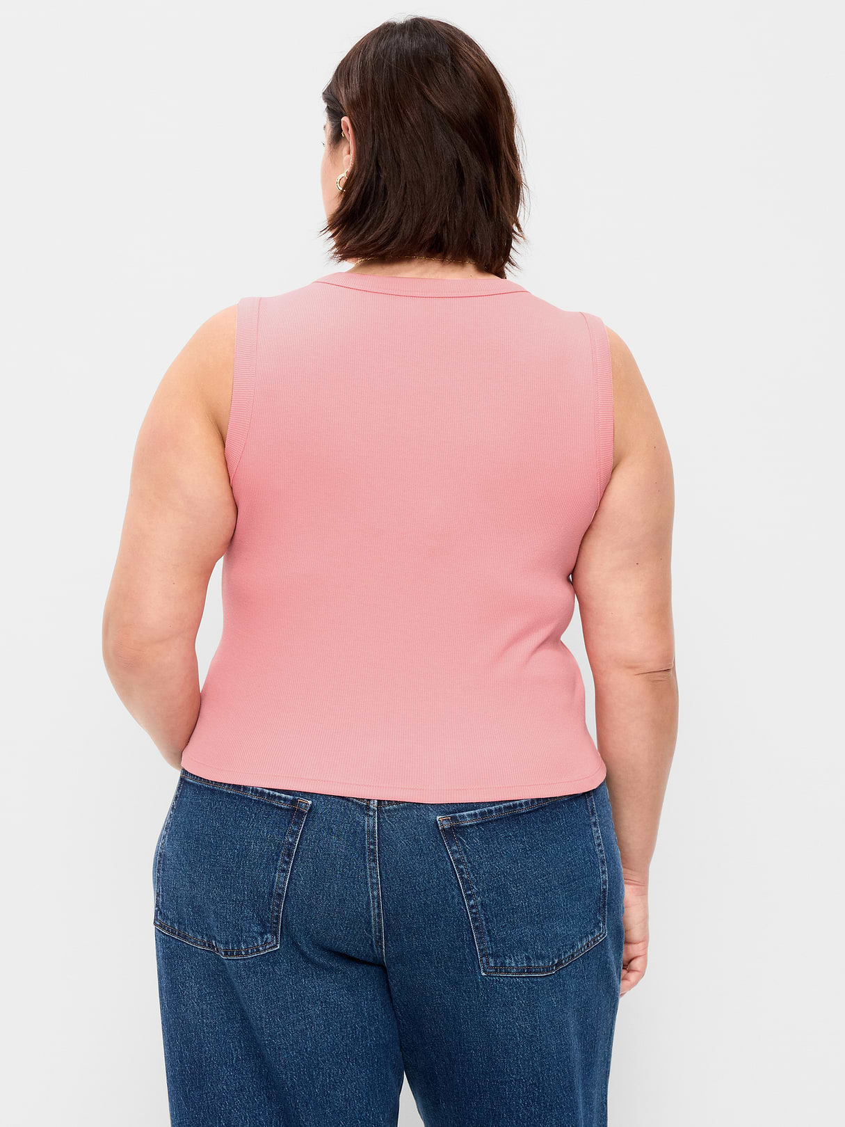 Snug Crop V-Neck Ribbed Tank Top - Gladiola