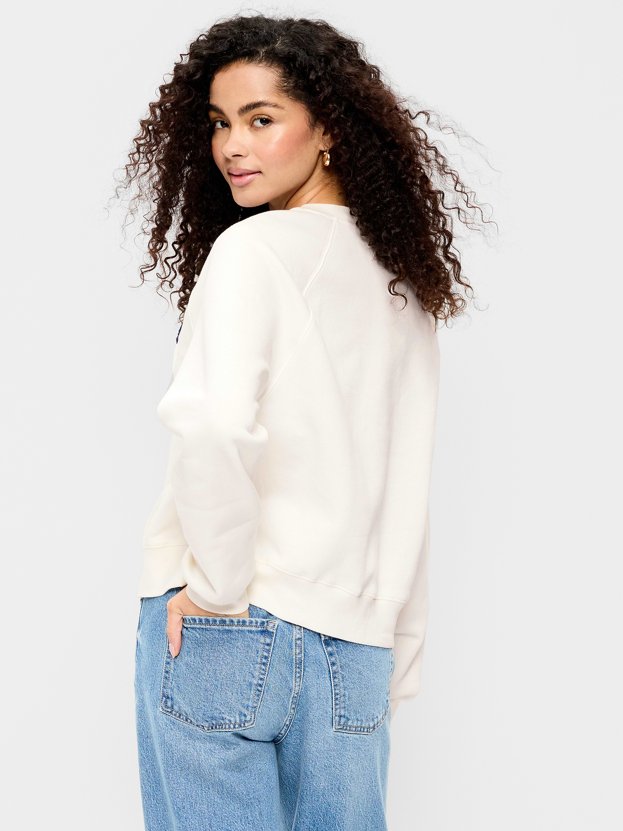 Flag Logo Graphic Sweatshirt - Bright White